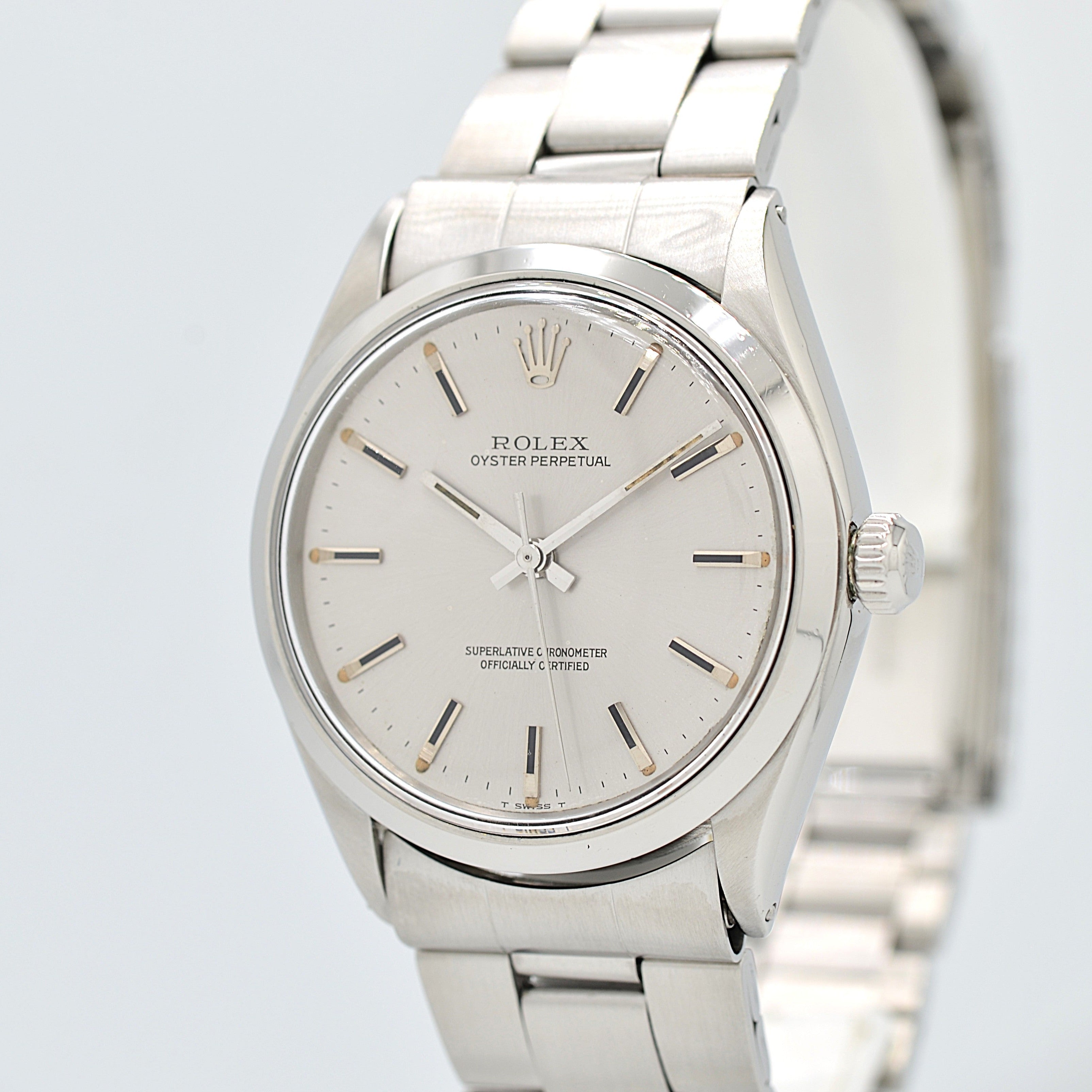 [ROLEX] Rolex Oyster Perpetual Ref. 1002 Silver Grey 1969