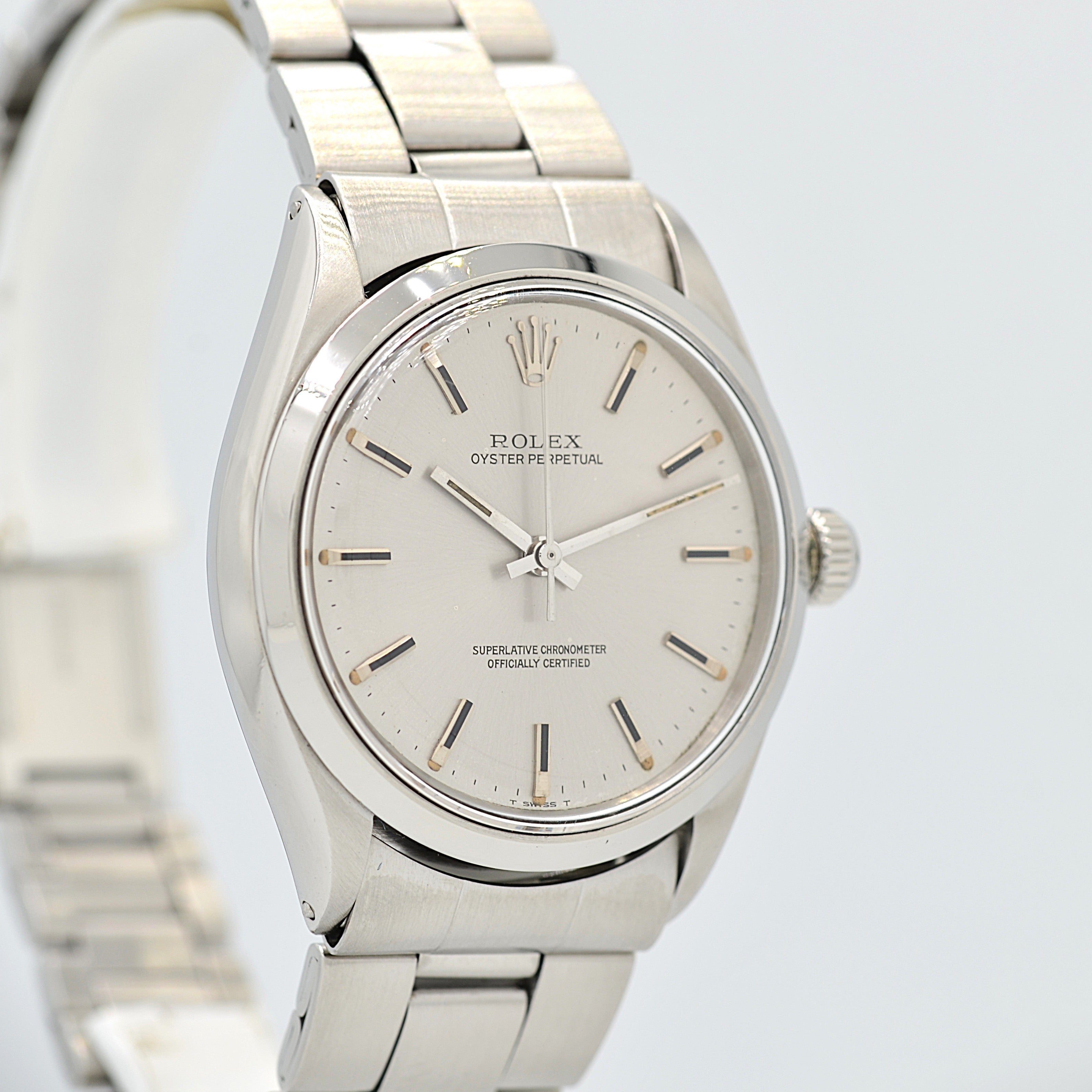 [ROLEX] Rolex Oyster Perpetual Ref. 1002 Silver Grey 1969