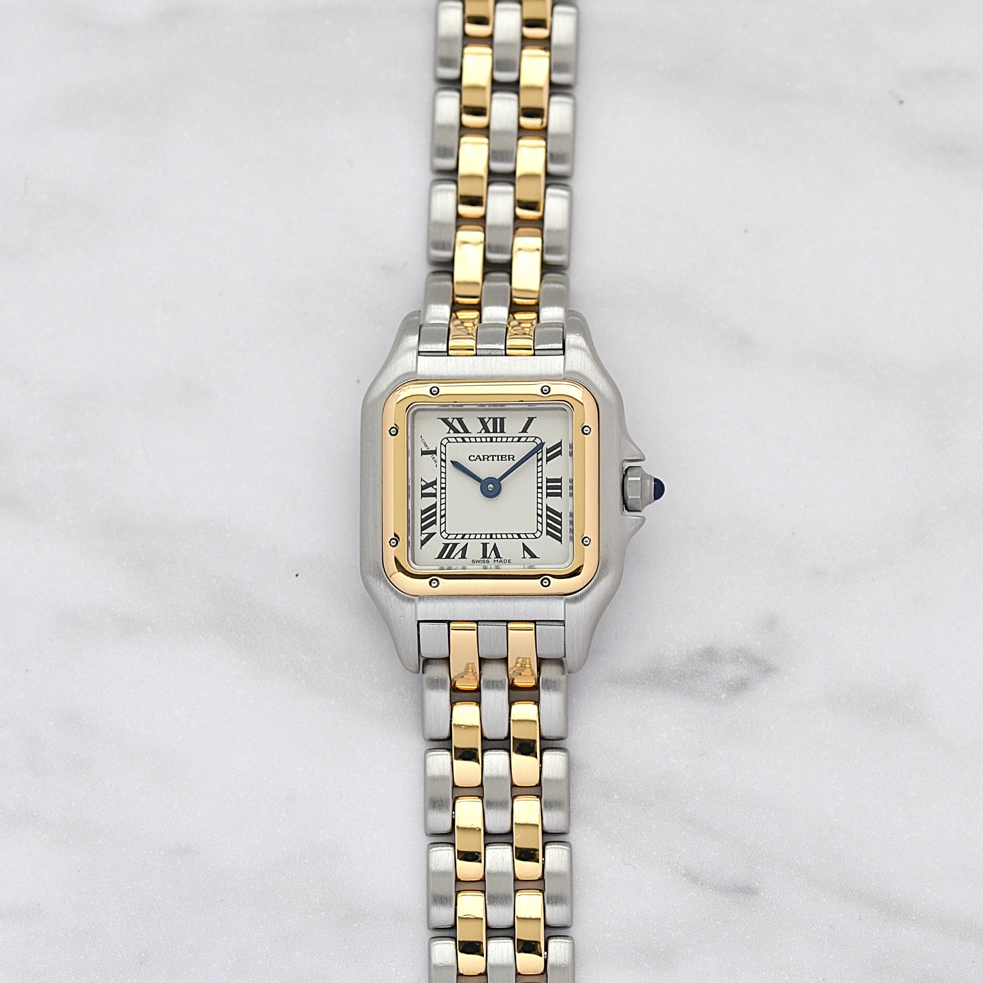 [Cartier] Cartier Panthère SM 2-Row 18K Yellow Gold x Stainless Steel. Complete Cartier Service.