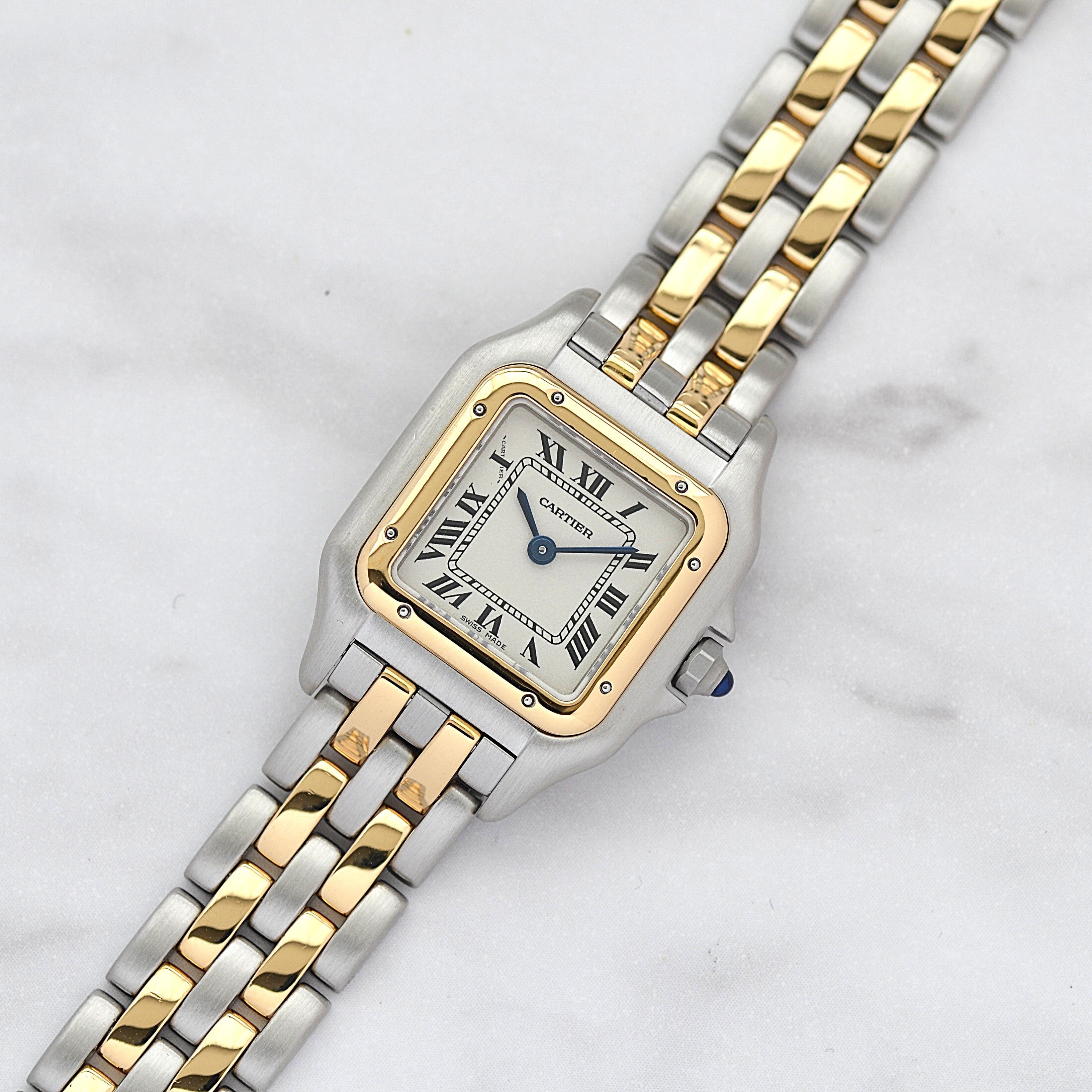 [Cartier] Cartier Panthère SM 2-Row 18K Yellow Gold x Stainless Steel. Complete Cartier Service.