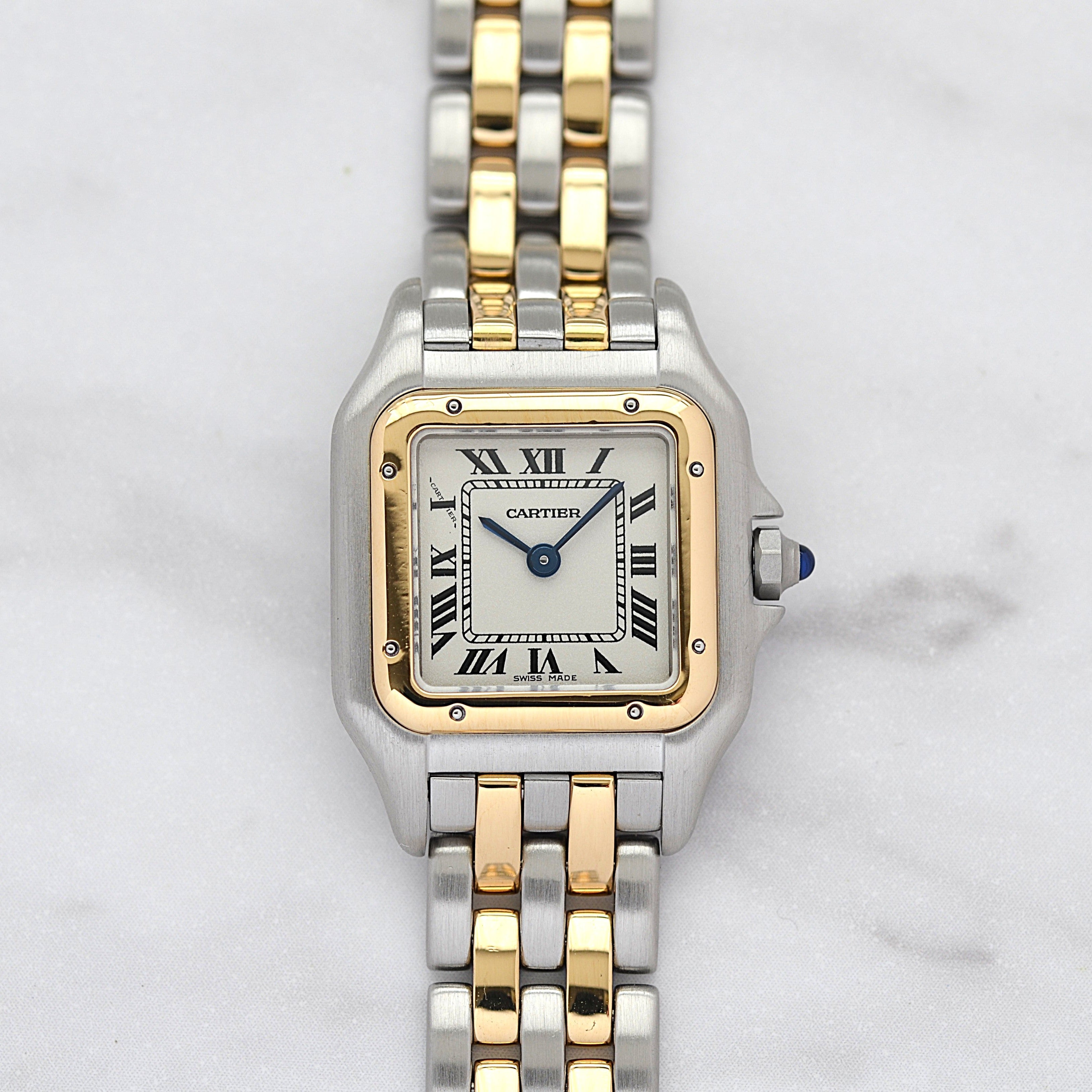 [Cartier] Cartier Panthère SM 2-Row 18K Yellow Gold x Stainless Steel. Complete Cartier Service.