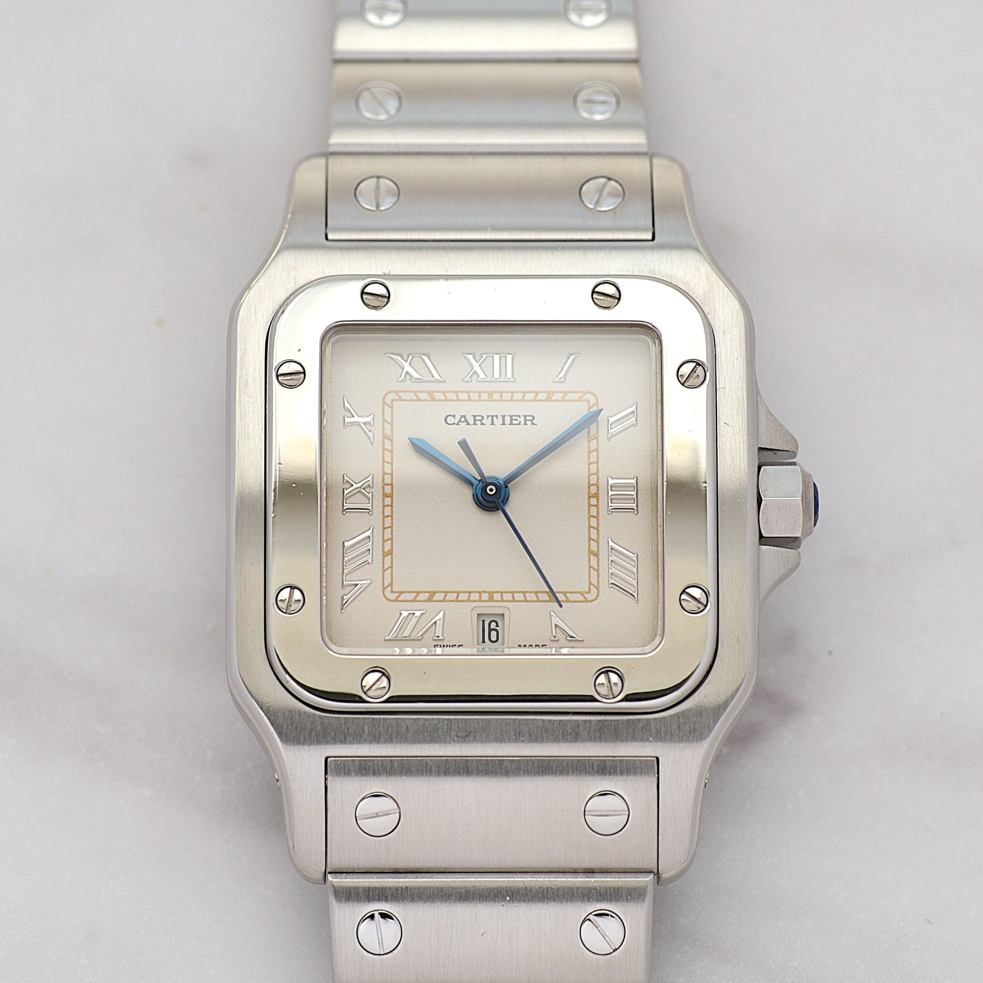 【Cartier】カルティエ サントスガルベLM アップライトローマ カルティエコンプリートサービス済み