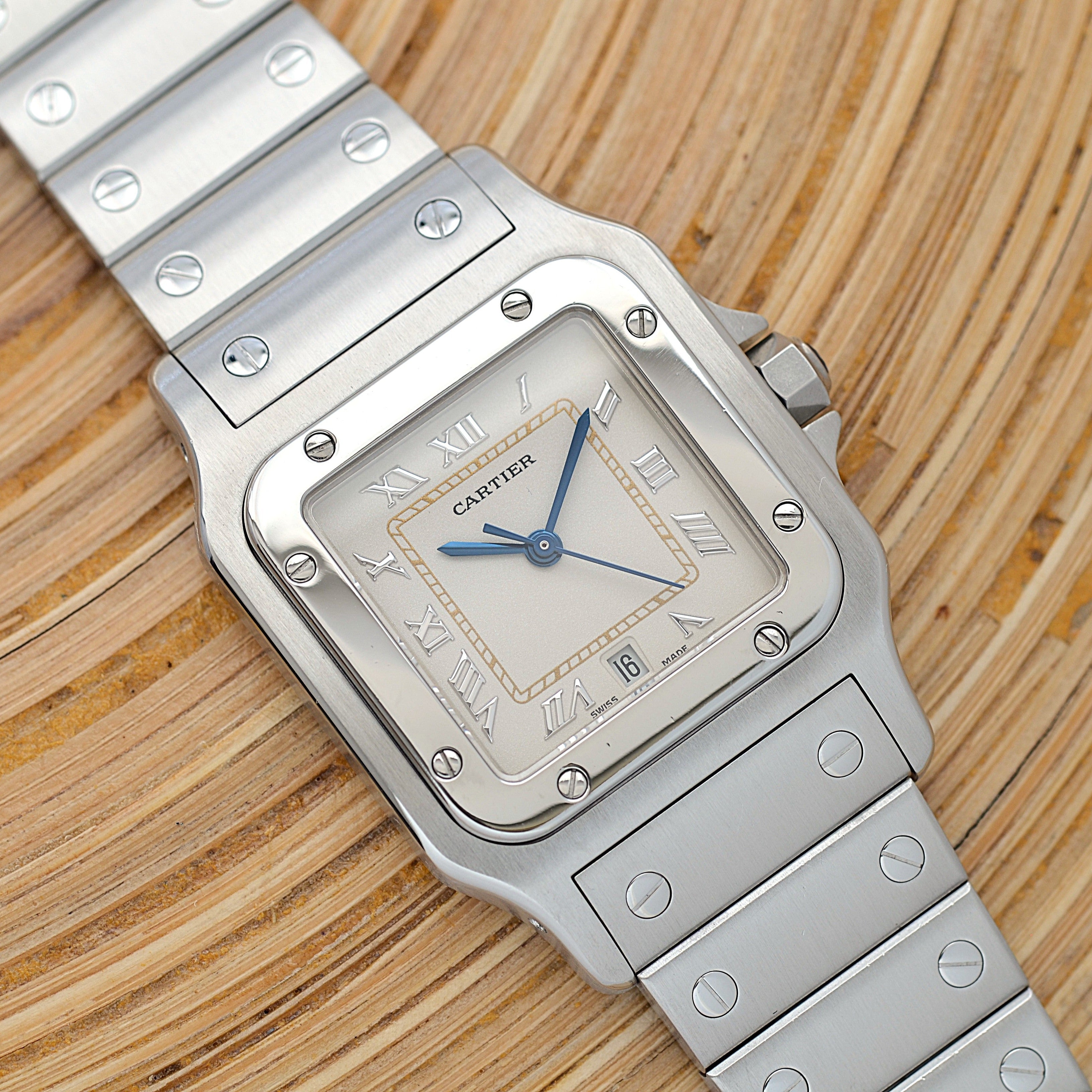 【Cartier】カルティエ サントスガルベLM アップライトローマ カルティエコンプリートサービス済み