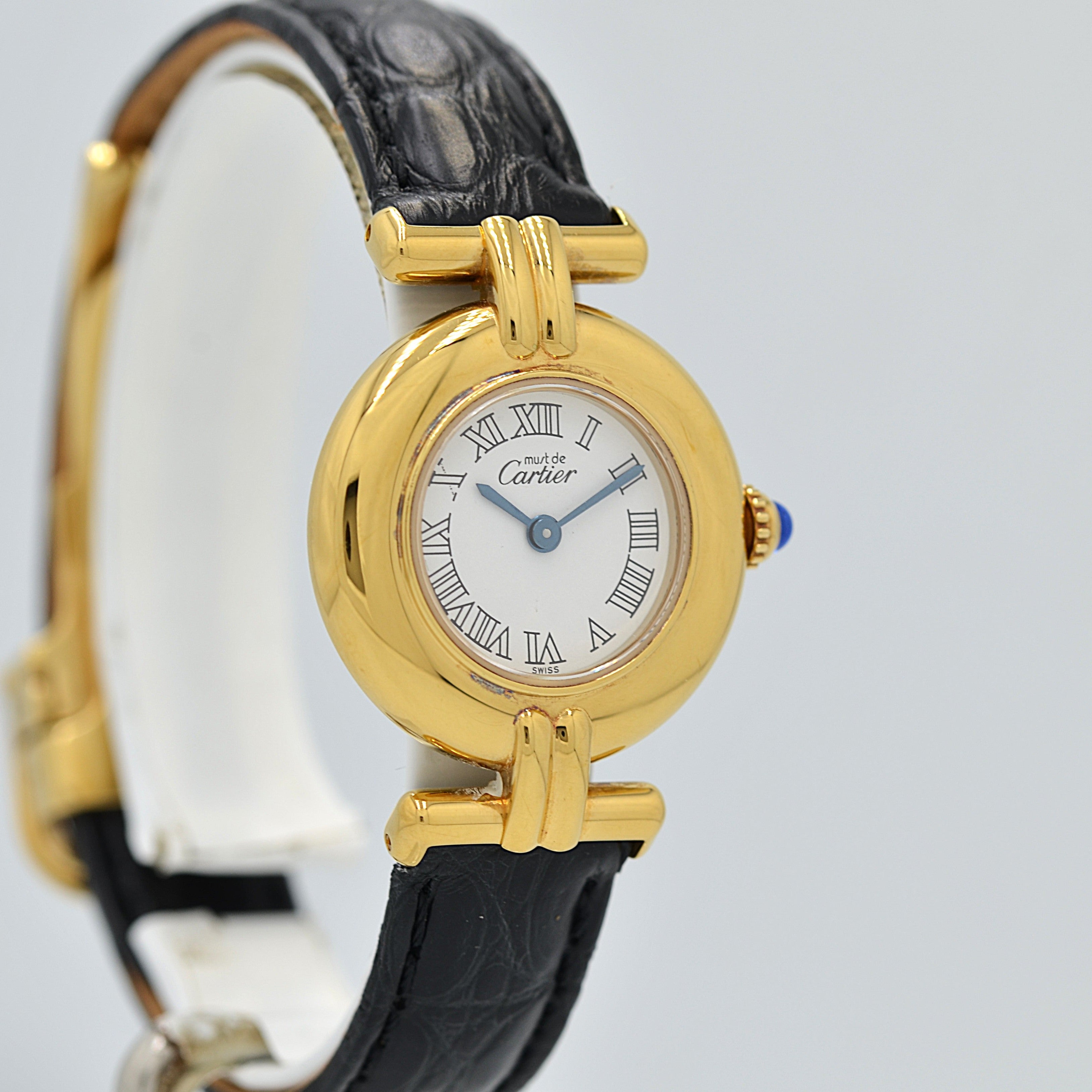 【Cartier】カルティエ マストコリゼ GP ホワイトローマ 純正Dバックル付き