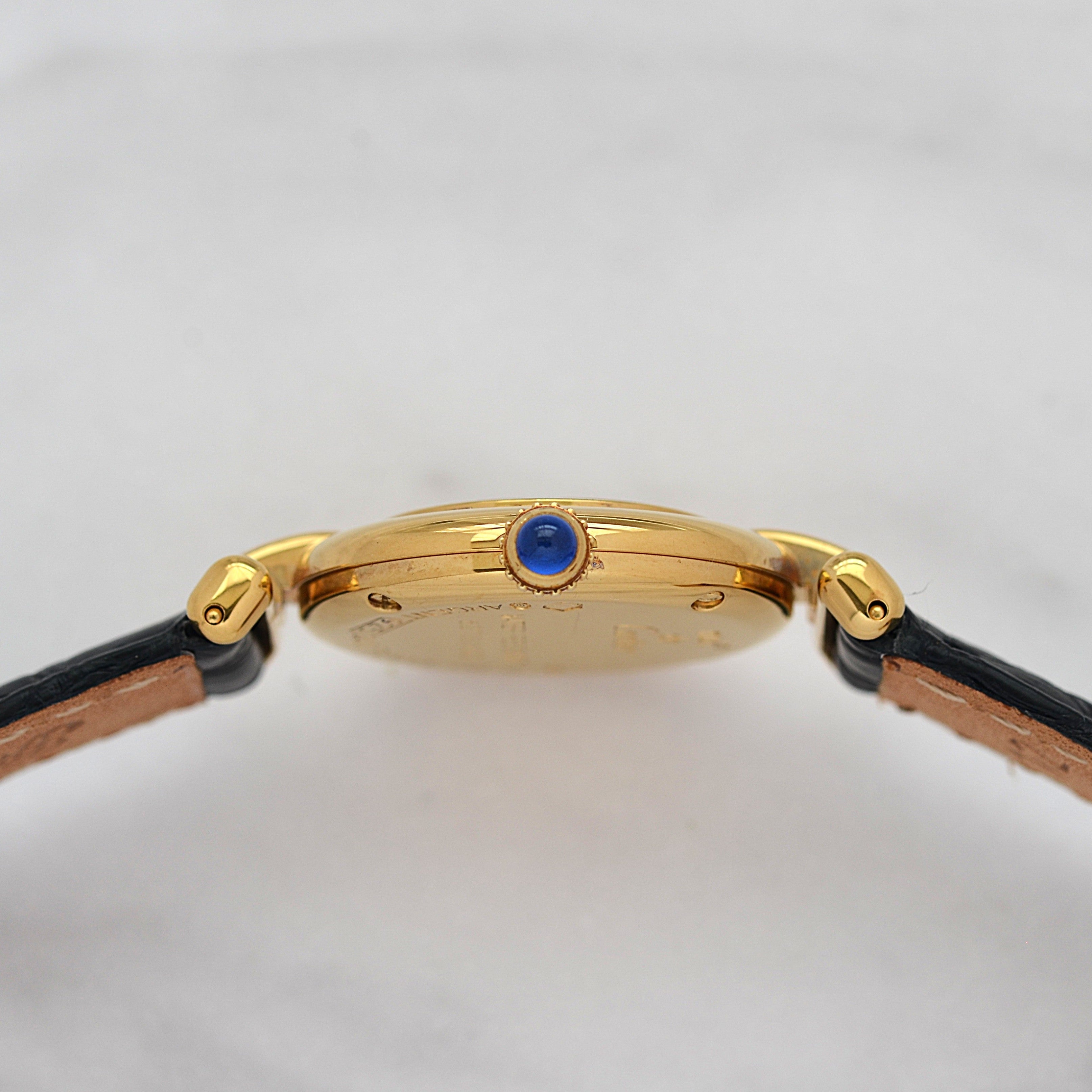 【Cartier】カルティエ マストコリゼ GP ホワイトローマ 純正Dバックル付き