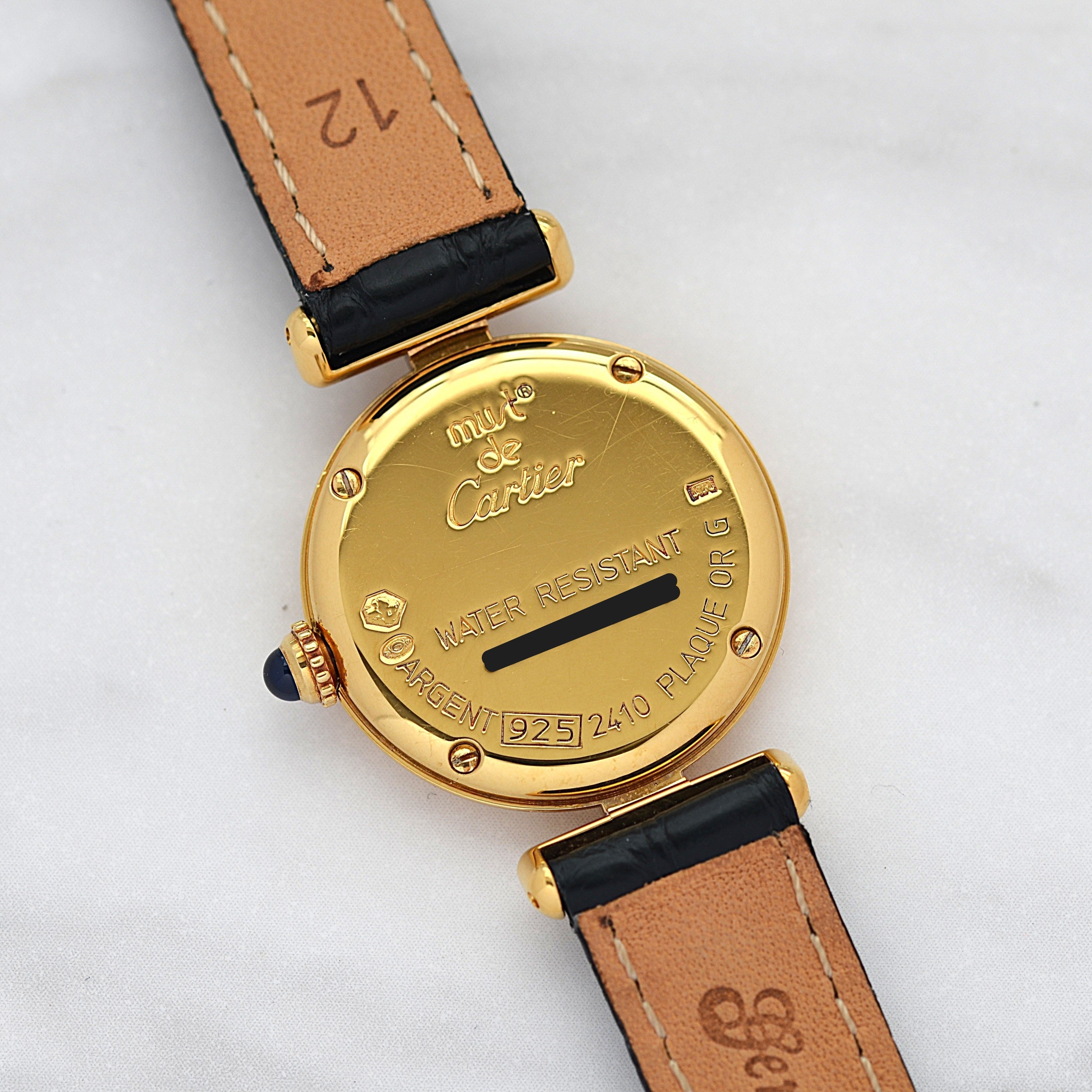 【Cartier】カルティエ マストコリゼ GP ホワイトローマ 純正Dバックル付き