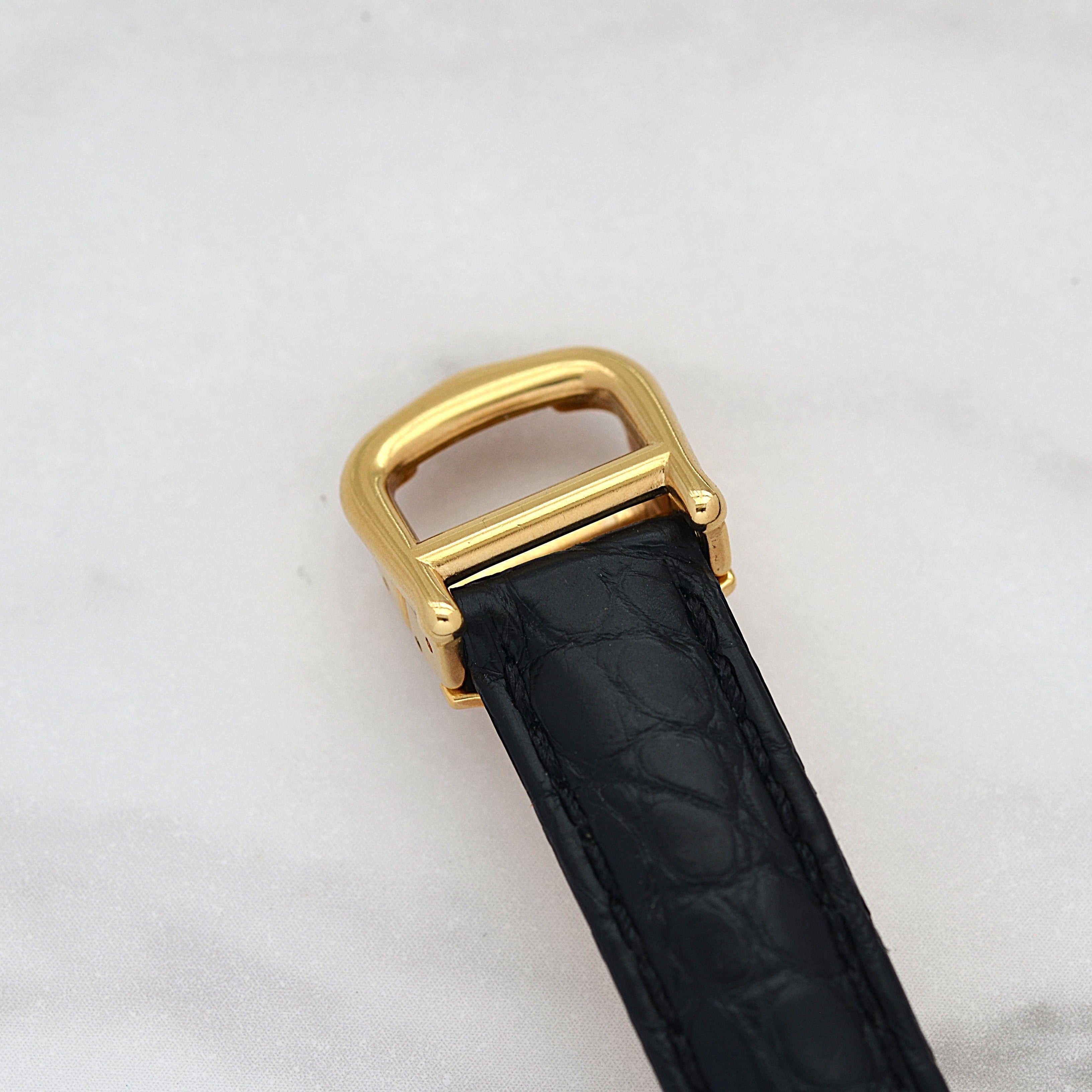 【Cartier】カルティエ マストコリゼ GP ホワイトローマ 純正Dバックル付き