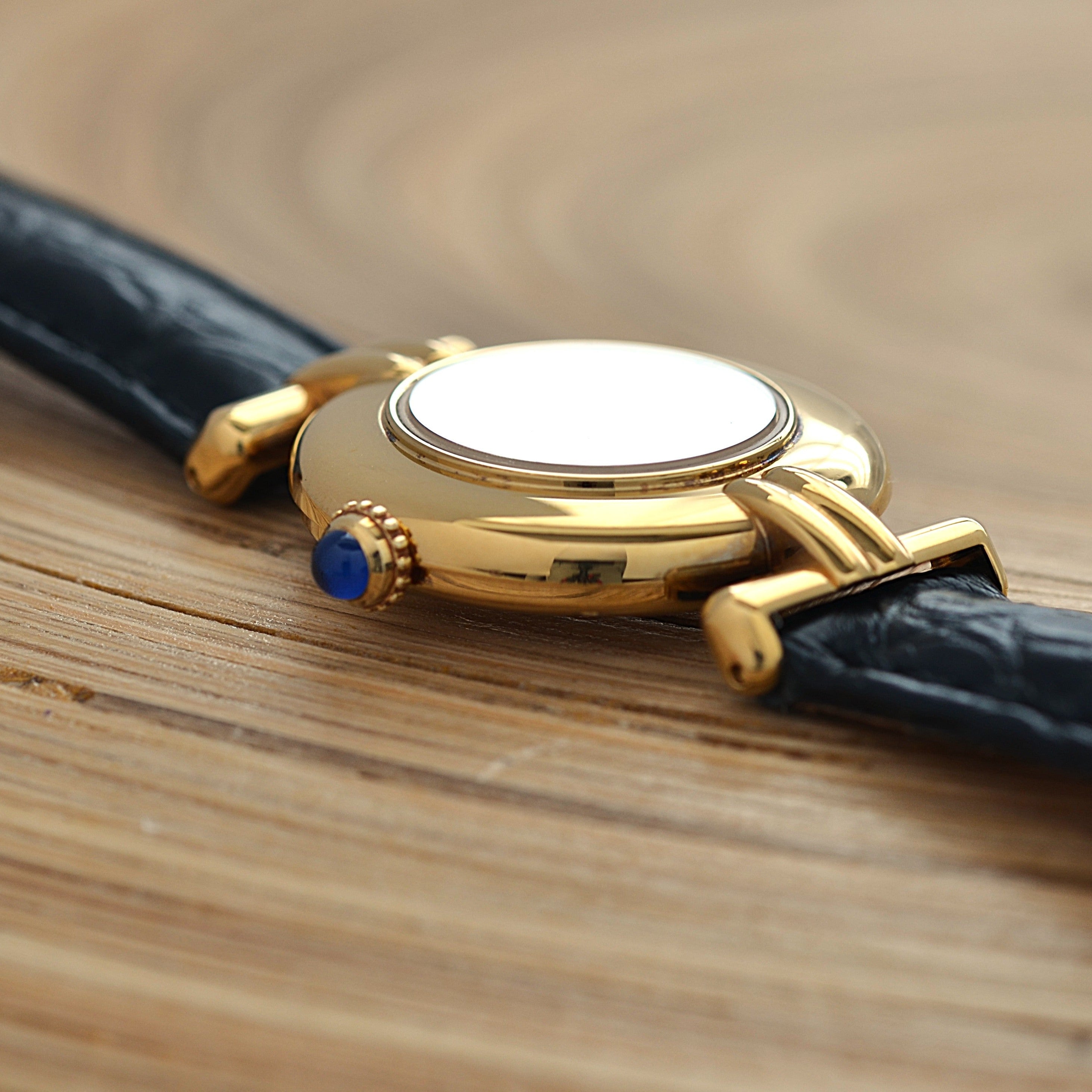 【Cartier】カルティエ マストコリゼ GP ホワイトローマ 純正Dバックル付き