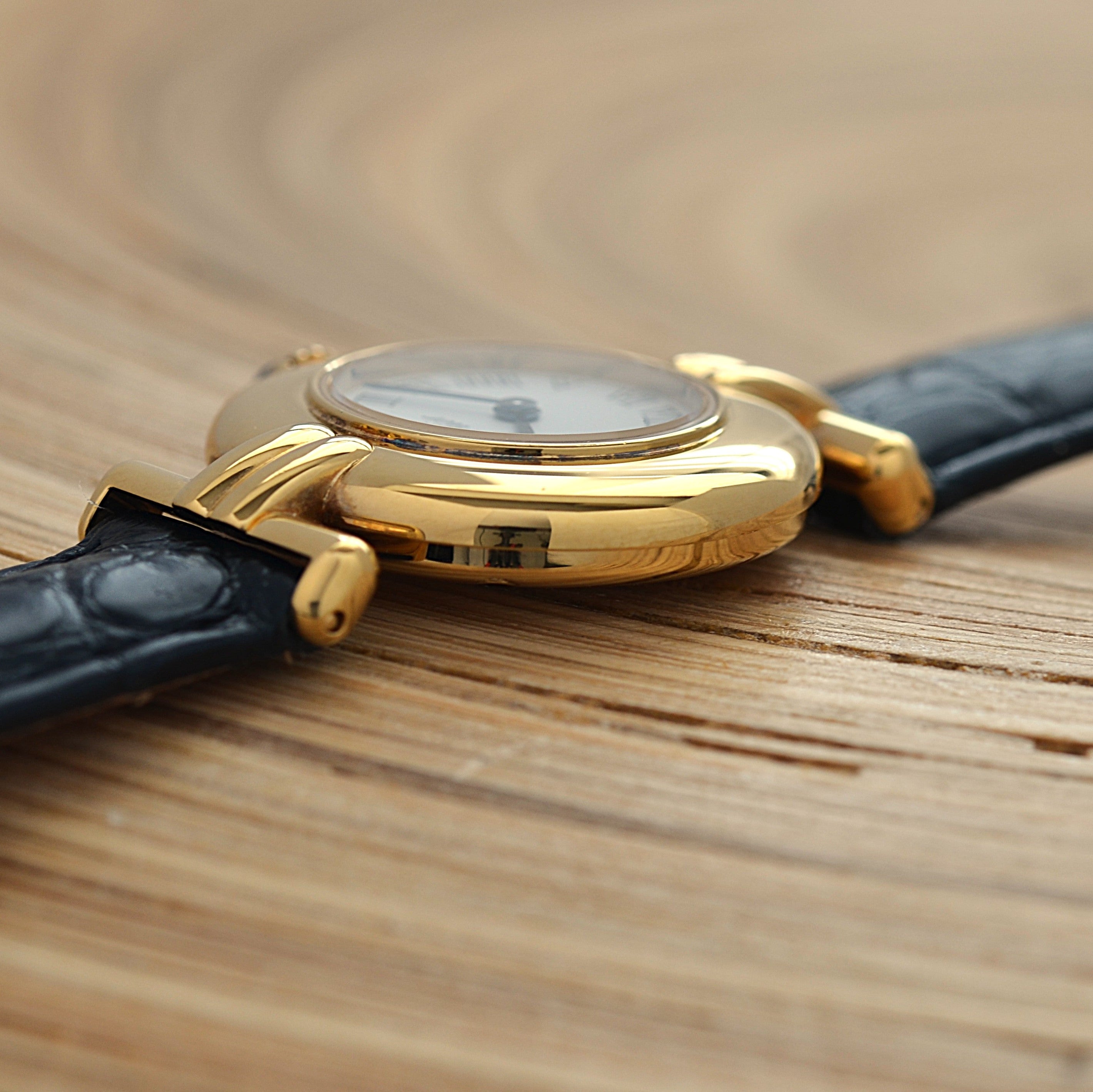 【Cartier】カルティエ マストコリゼ GP ホワイトローマ 純正Dバックル付き