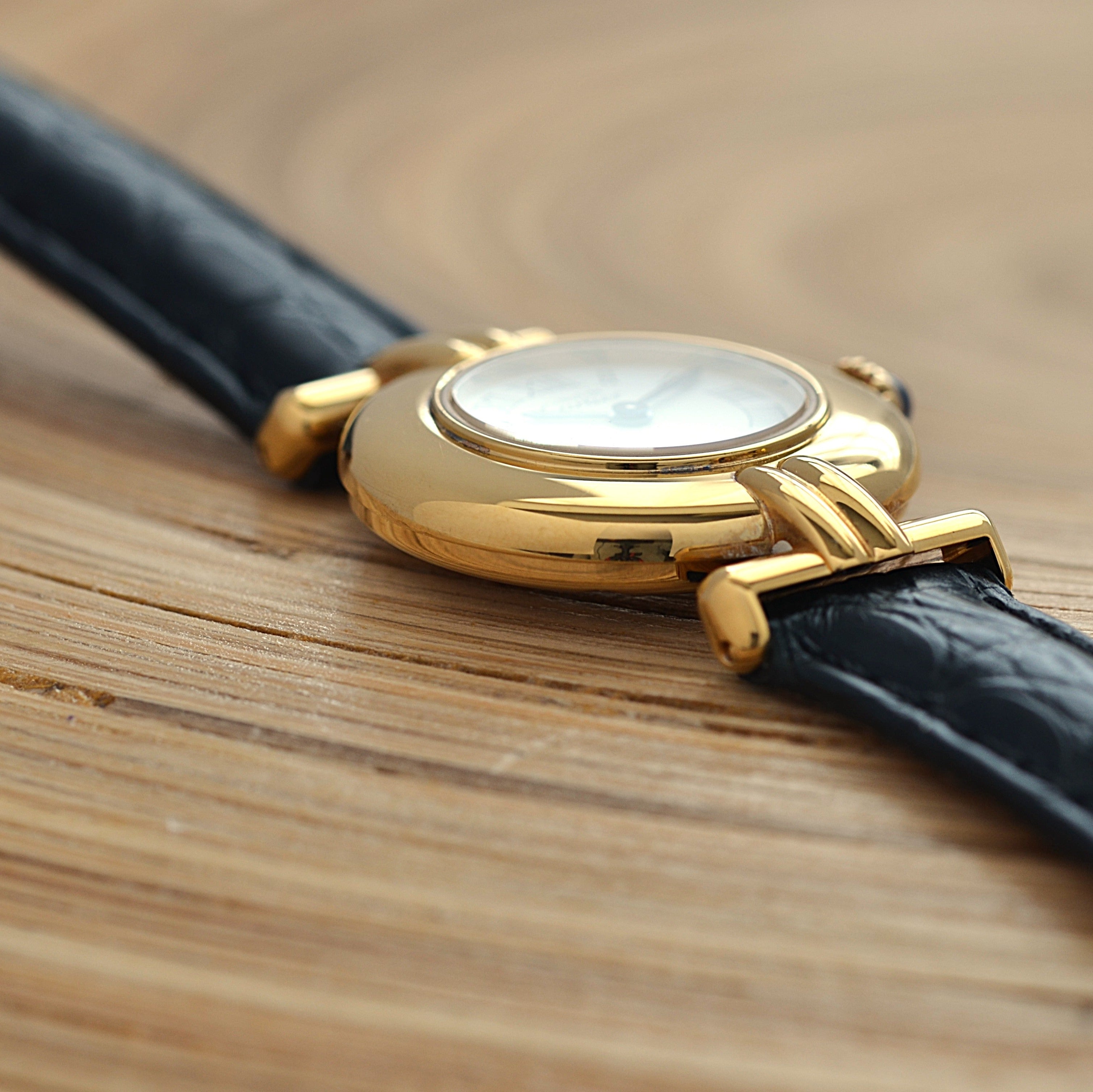 【Cartier】カルティエ マストコリゼ GP ホワイトローマ 純正Dバックル付き