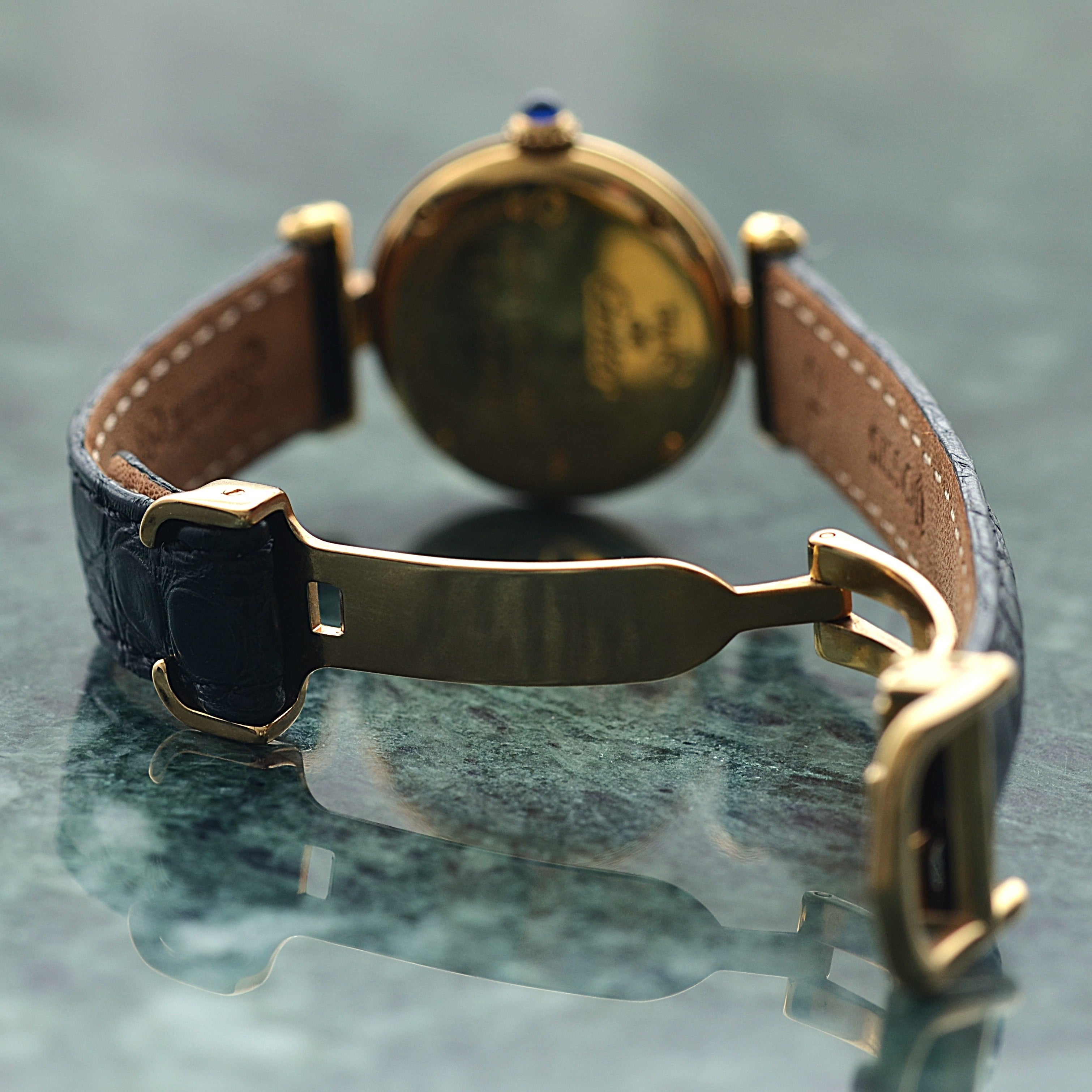 【Cartier】カルティエ マストコリゼ GP ホワイトローマ 純正Dバックル付き