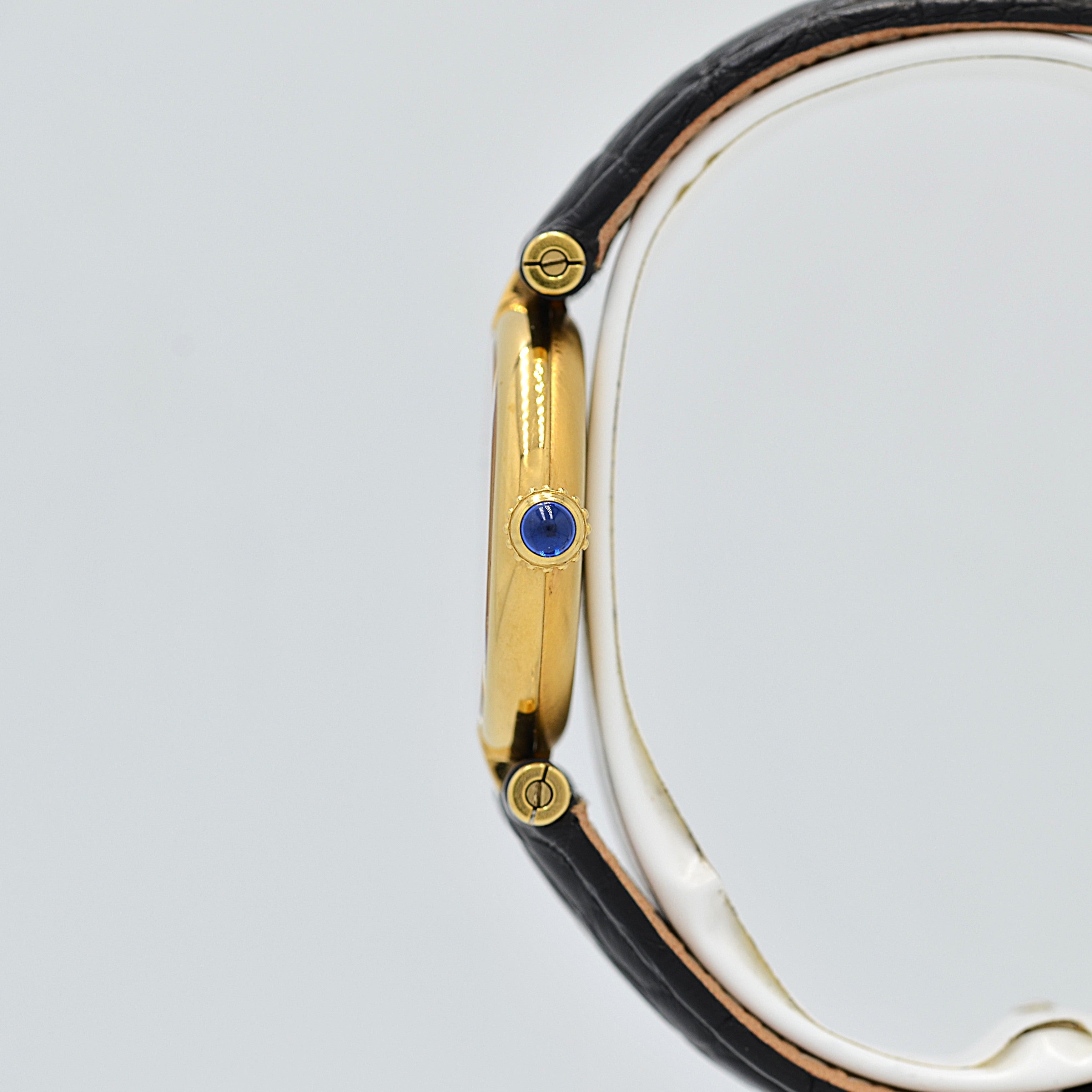 【Cartier】カルティエ マストヴァンドームSM アイボリーローマ文字盤 純正Dバックル付き