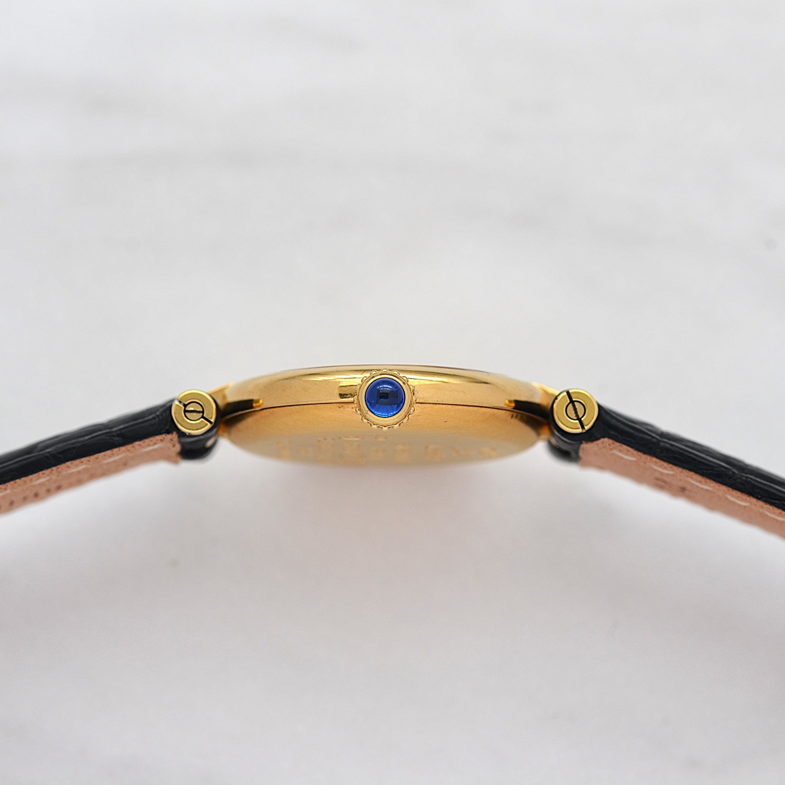 【Cartier】カルティエ マストヴァンドームSM アイボリーローマ文字盤 純正Dバックル付き