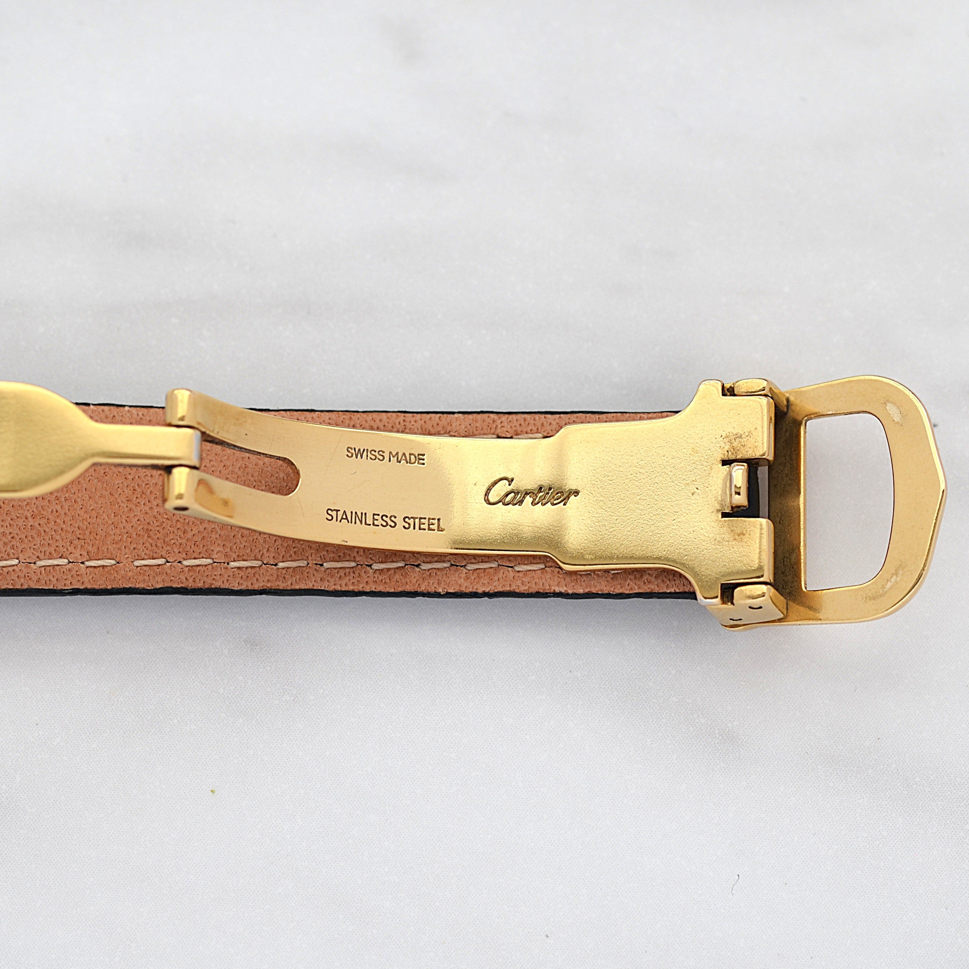 【Cartier】カルティエ マストヴァンドームSM アイボリーローマ文字盤 純正Dバックル付き