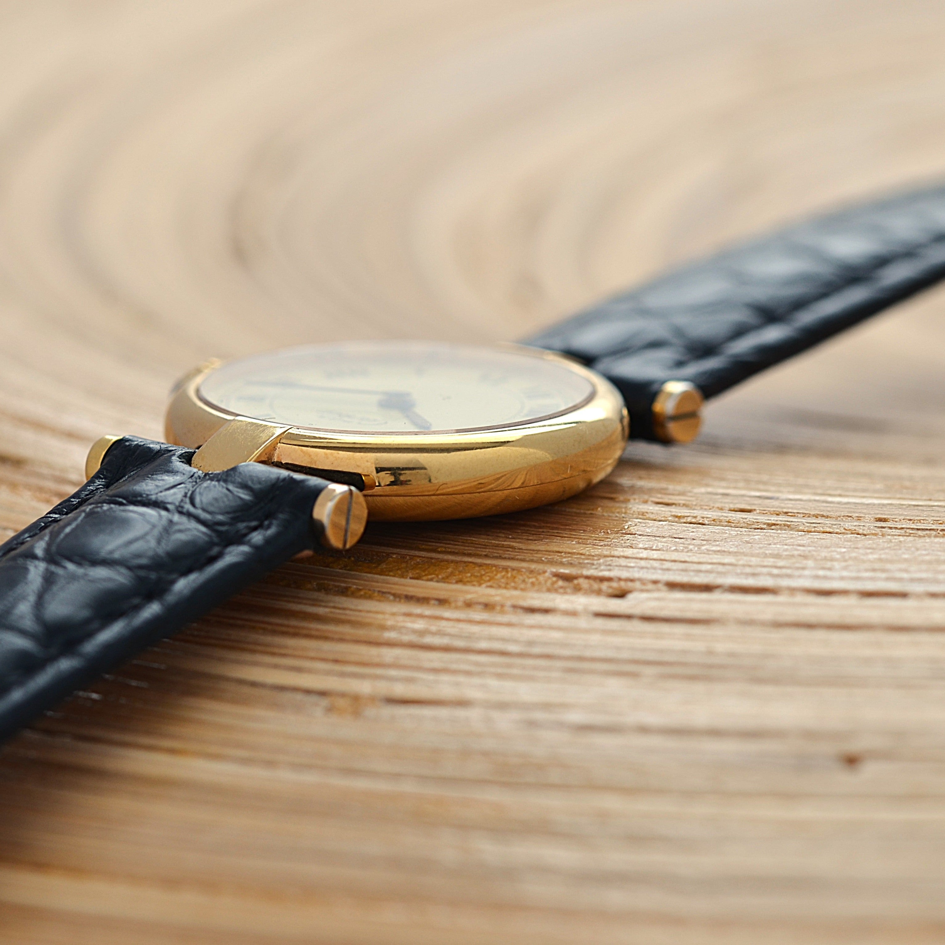 【Cartier】カルティエ マストヴァンドームSM アイボリーローマ文字盤 純正Dバックル付き