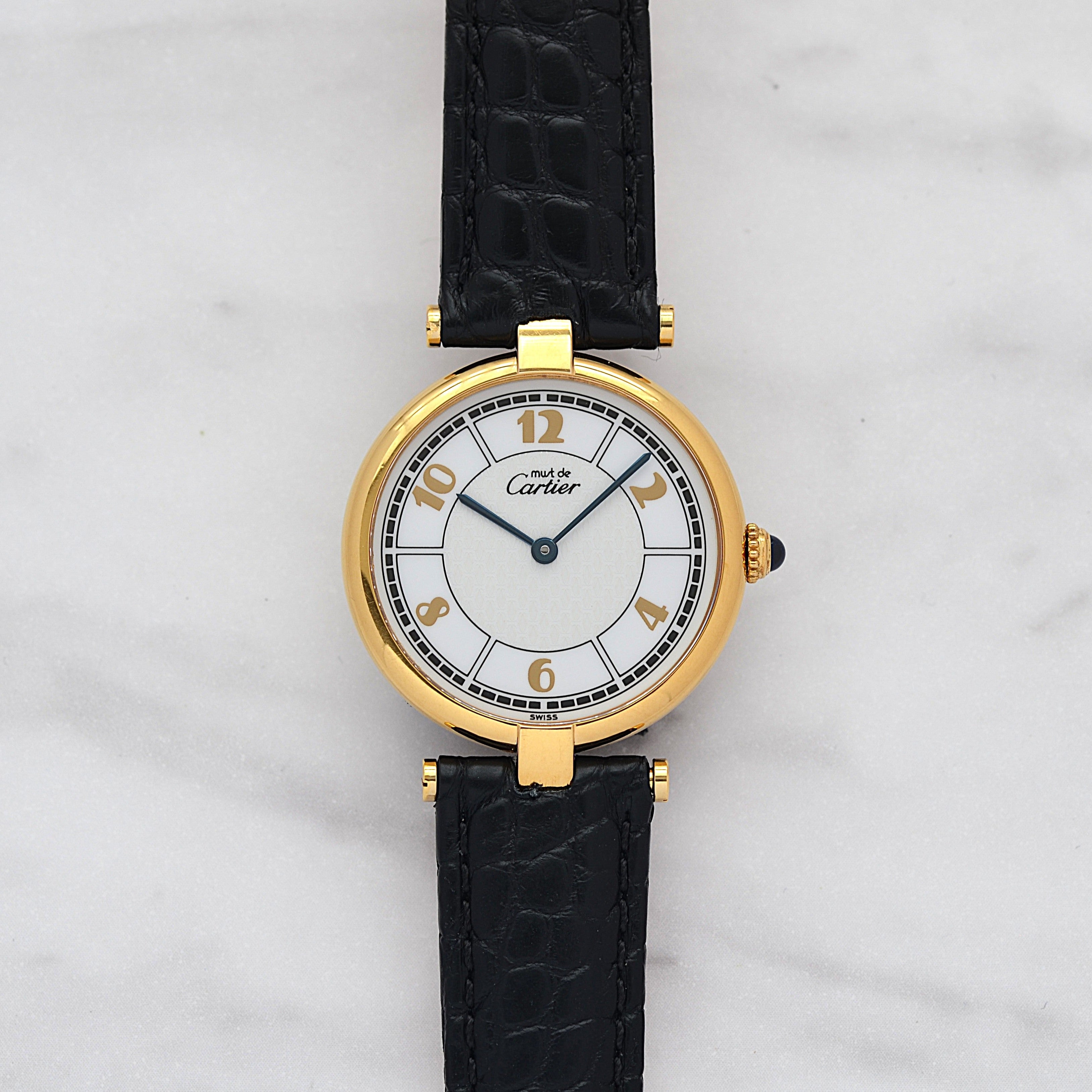 [Cartier] Cartier Must Vendôme LM Flying Arabic Watch with all accessories included