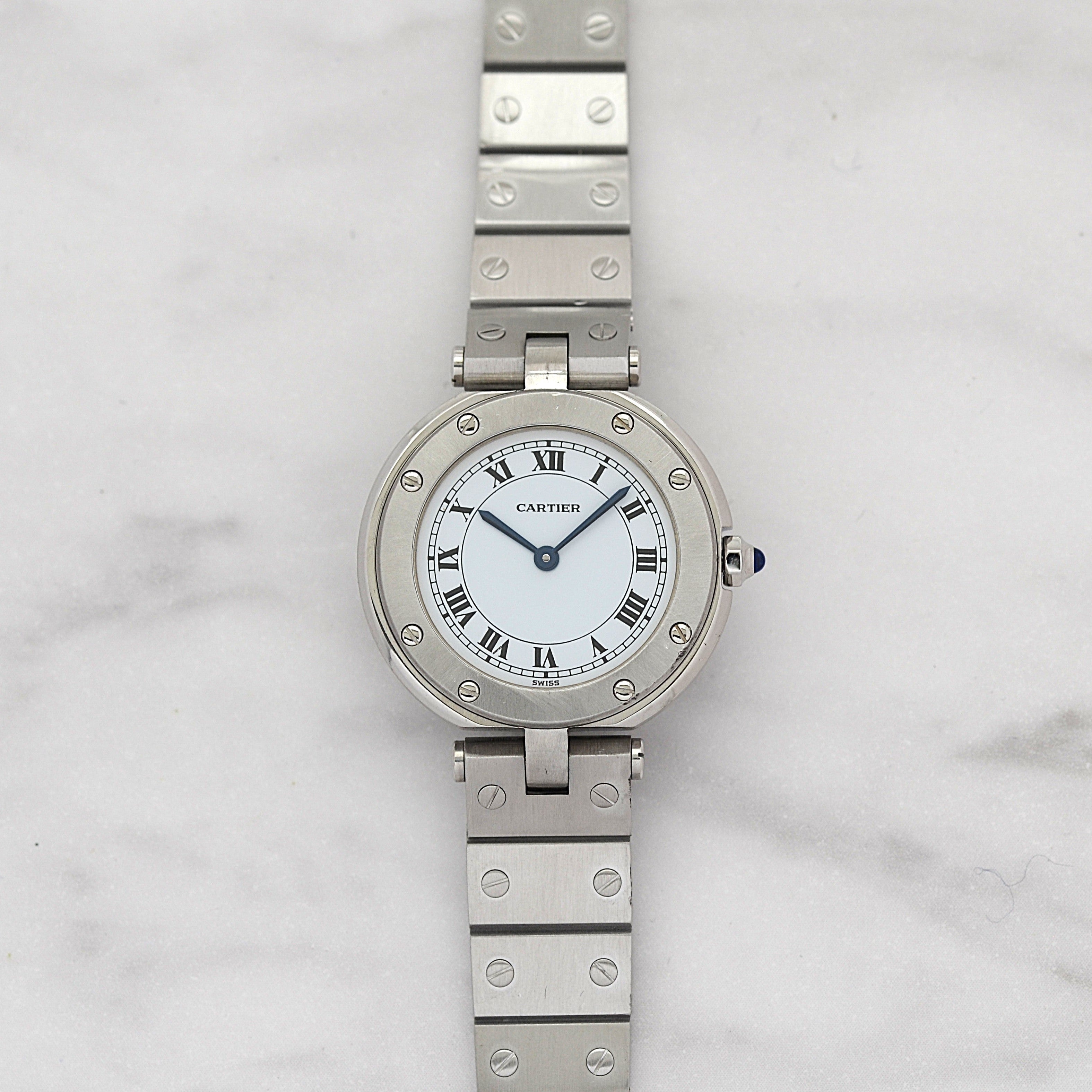 【Cartier】カルティエ サントスヴァンドームSM ステンレス カルティエコンプリートサービス済み