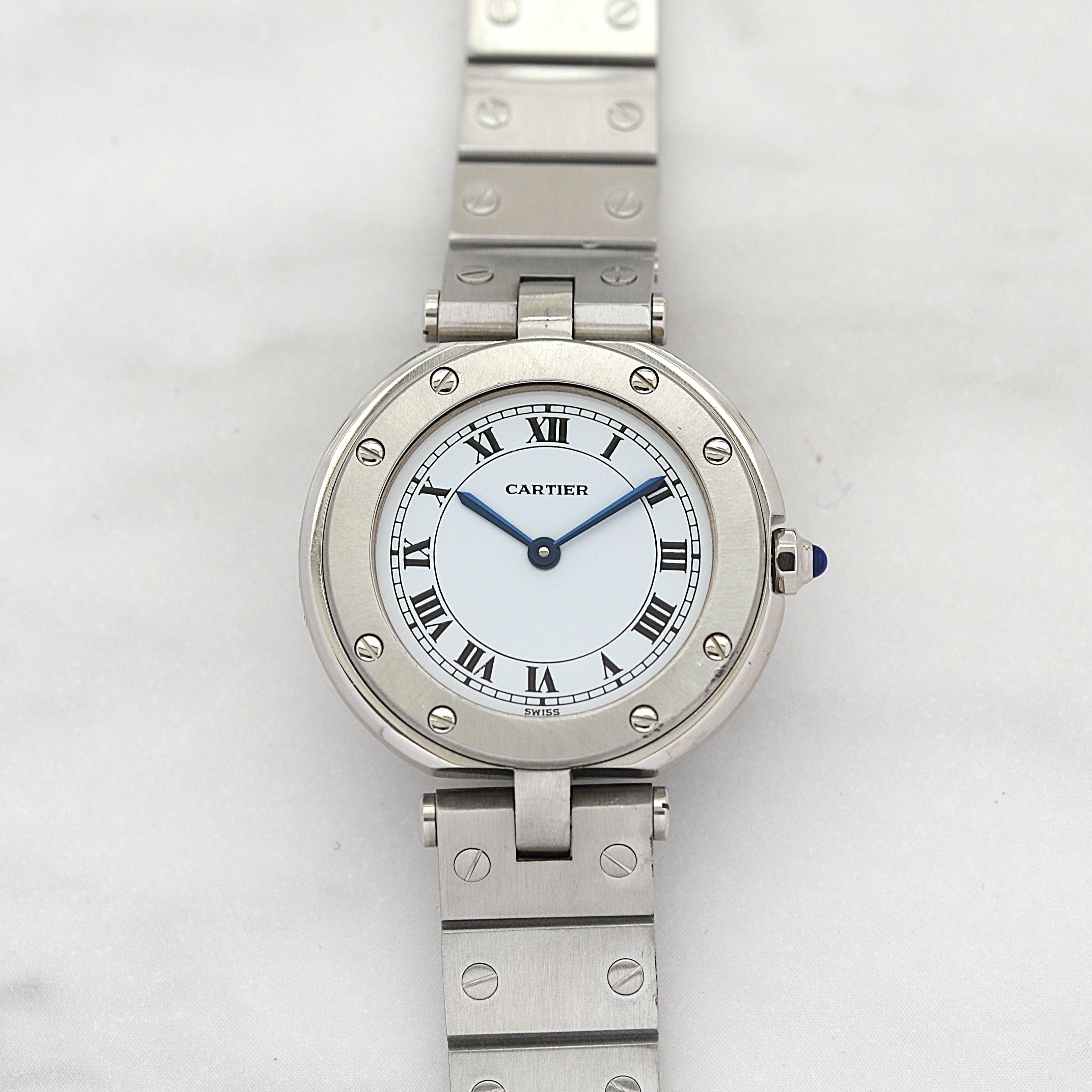 【Cartier】カルティエ サントスヴァンドームSM ステンレス カルティエコンプリートサービス済み