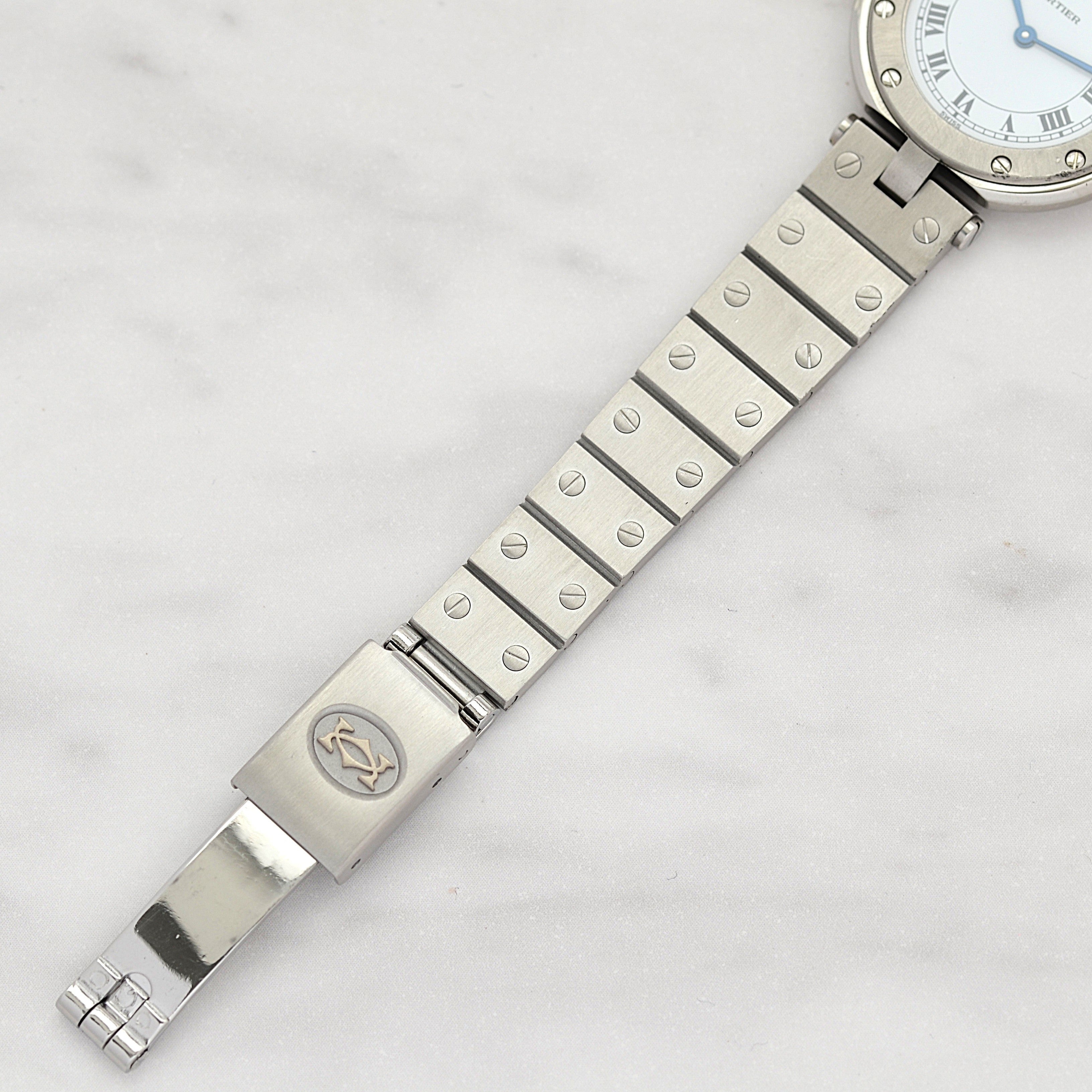 【Cartier】カルティエ サントスヴァンドームSM ステンレス カルティエコンプリートサービス済み