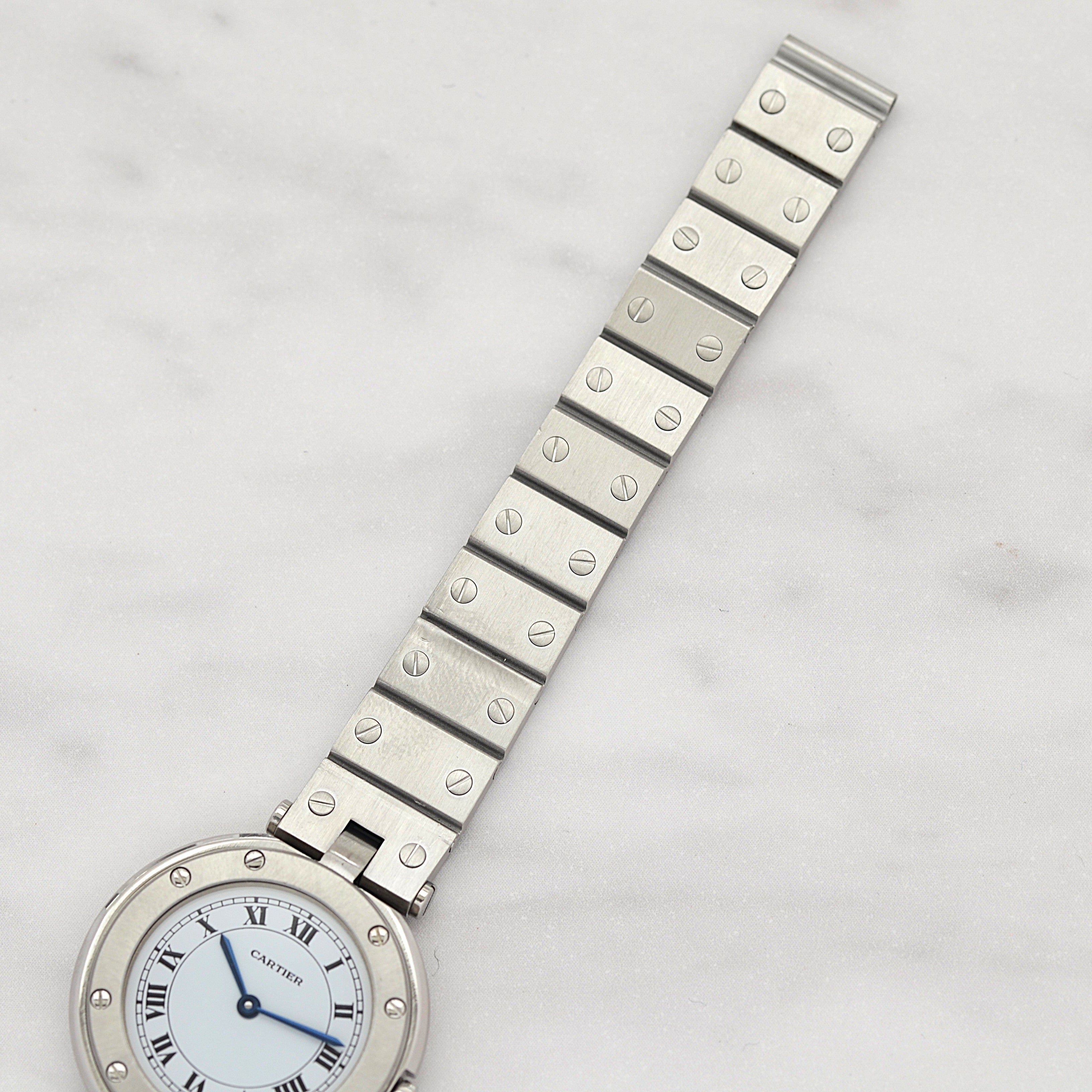 【Cartier】カルティエ サントスヴァンドームSM ステンレス カルティエコンプリートサービス済み