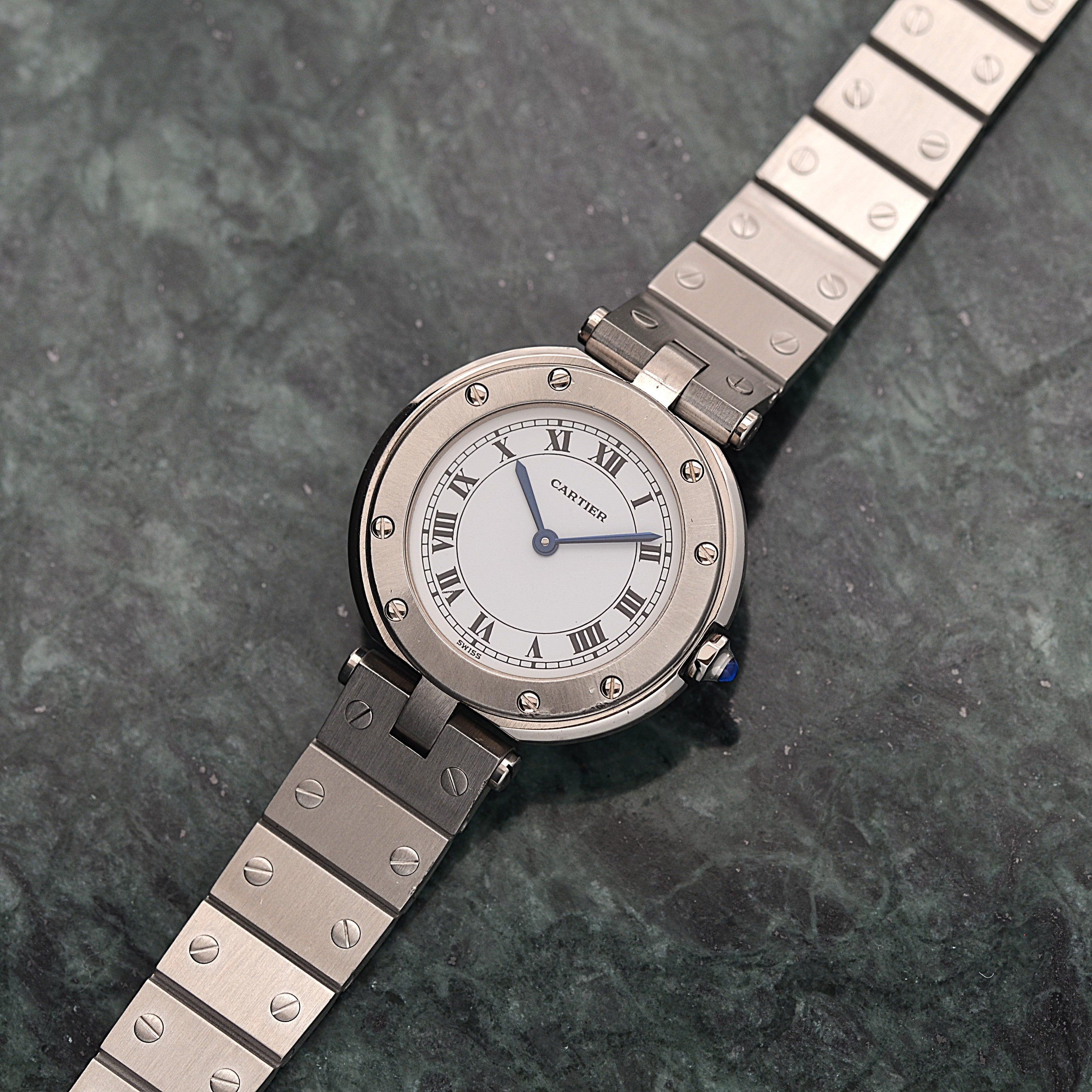 【Cartier】カルティエ サントスヴァンドームSM ステンレス カルティエコンプリートサービス済み