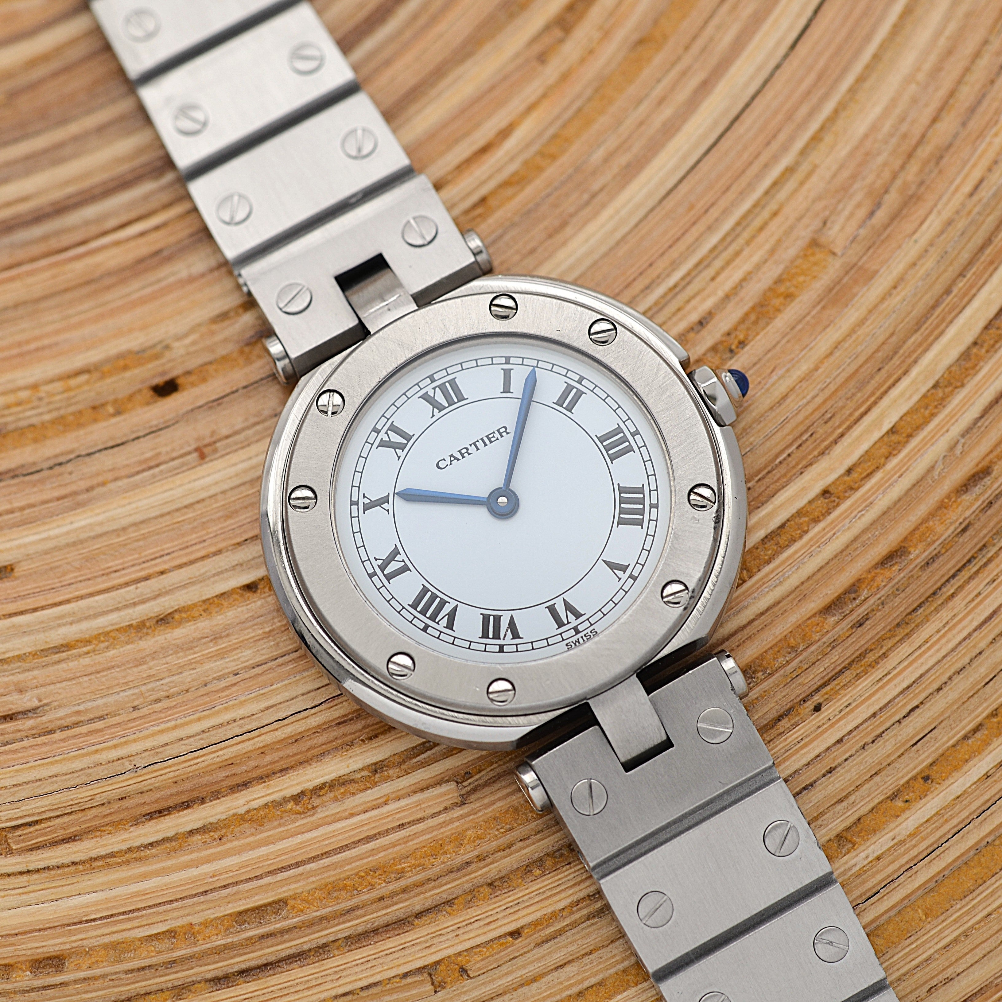 【Cartier】カルティエ サントスヴァンドームSM ステンレス カルティエコンプリートサービス済み