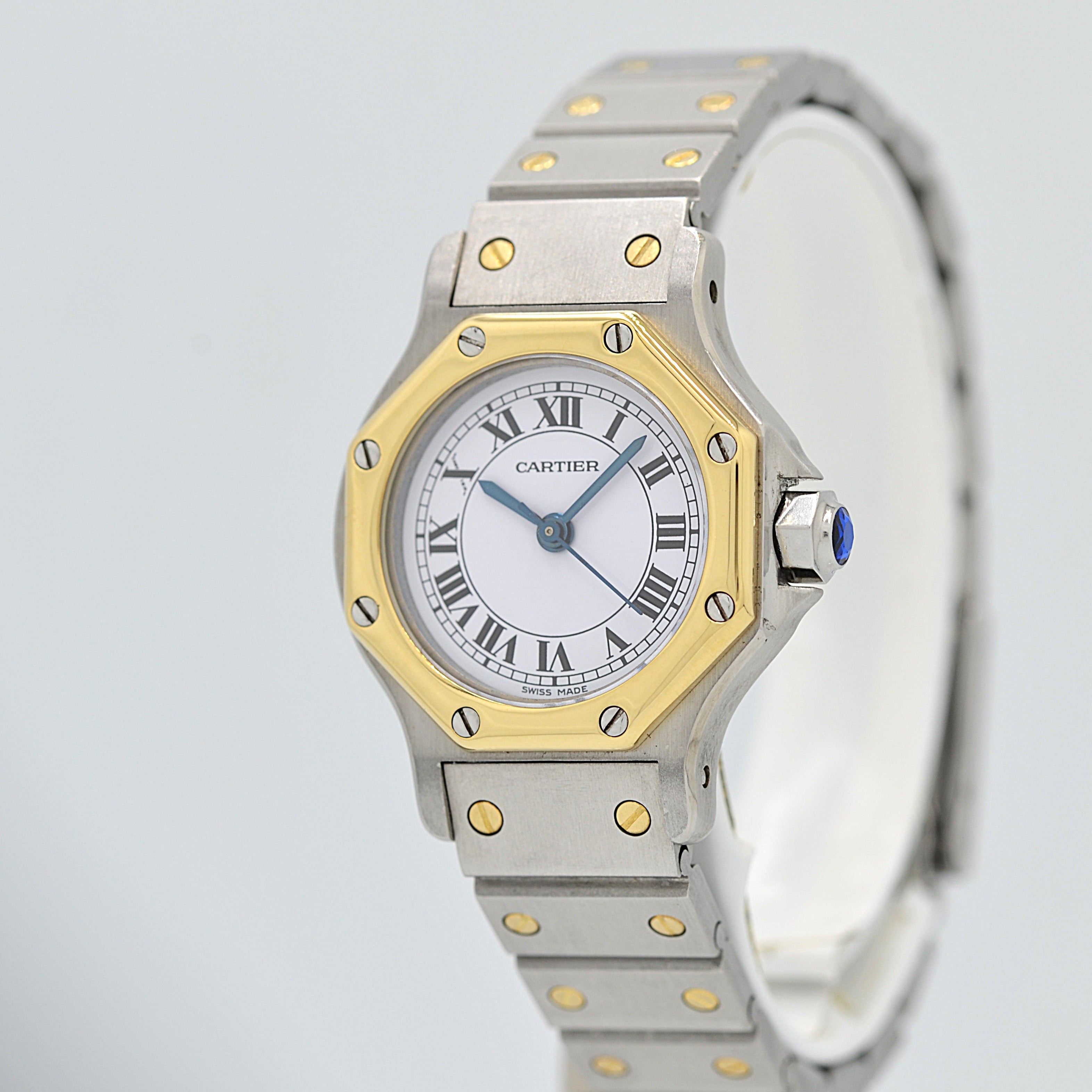 【Cartier】カルティエ サントスオクタゴンSM 18KYG×SS 「SWISS MADE」表記
