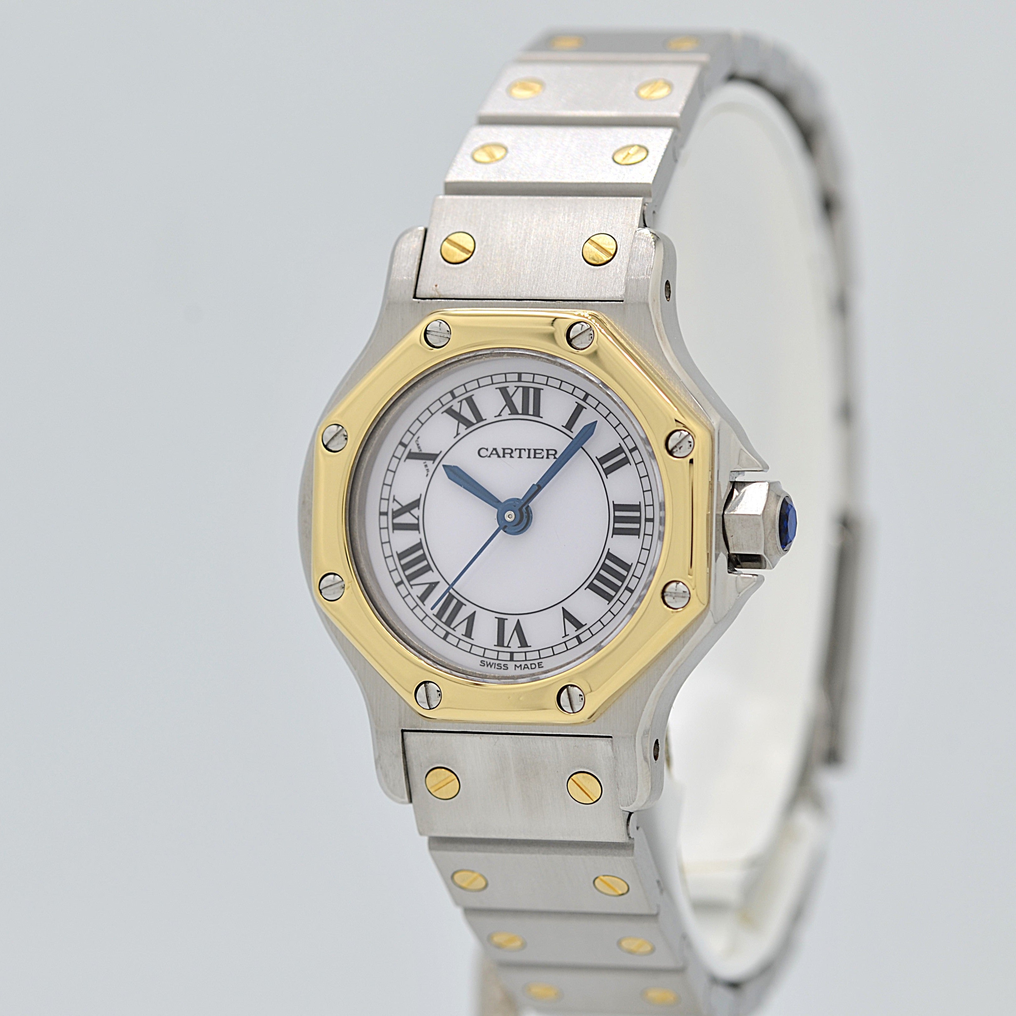 【Cartier】カルティエ サントスオクタゴンSM 18KYG×SS 永久保証書付き