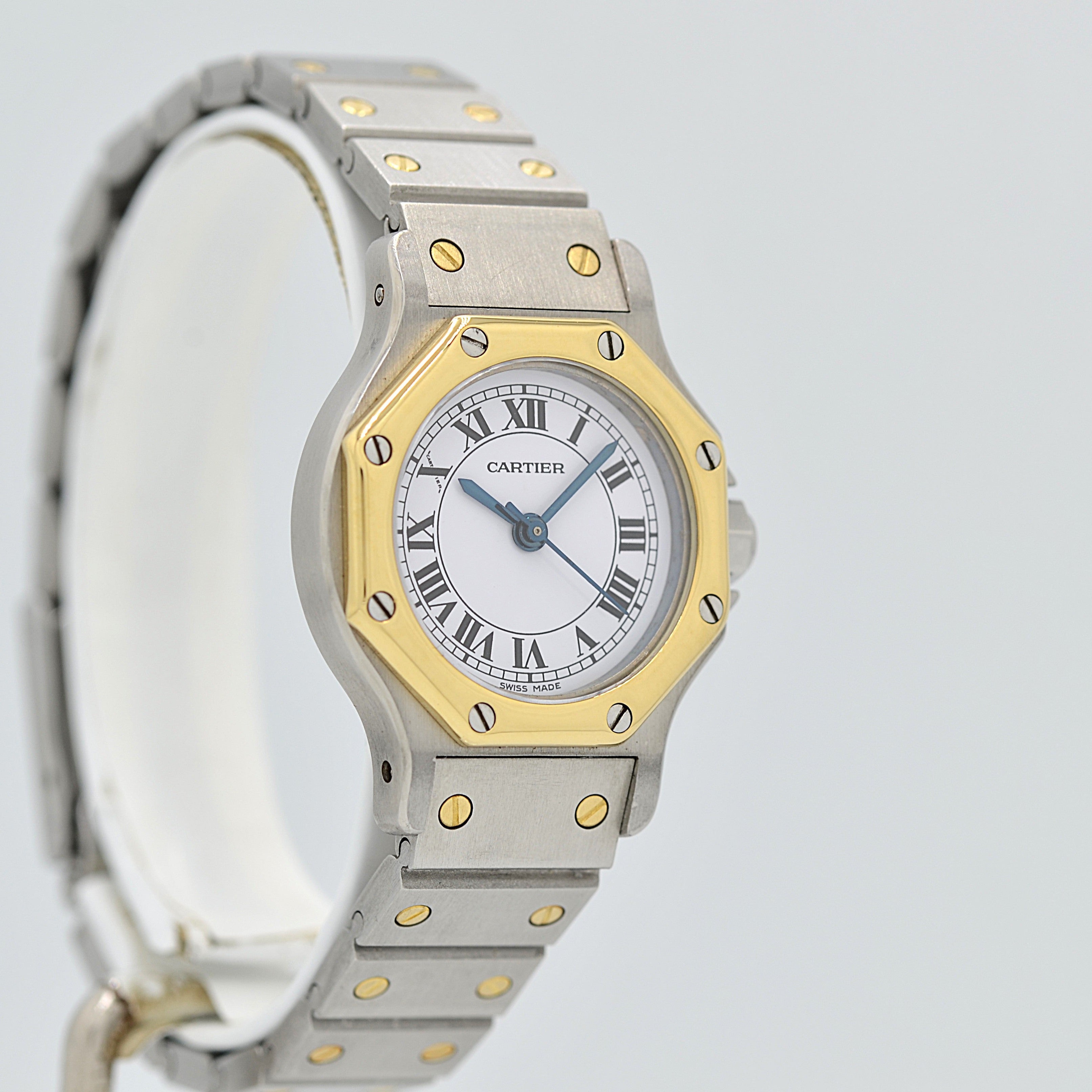【Cartier】カルティエ サントスオクタゴンSM 18KYG×SS 「SWISS MADE」表記
