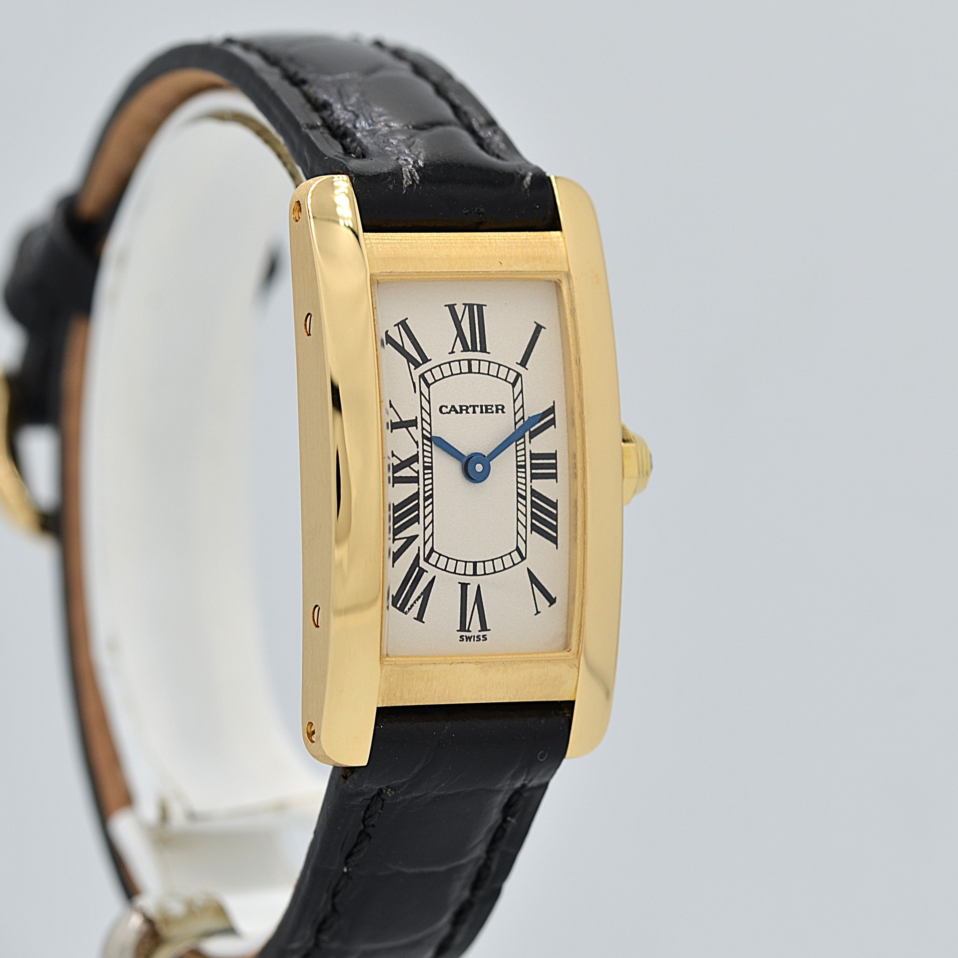 【Cartier】カルティエ タンクアメリカン SM18KYG 付属品付き カルティエコンプリートサービス済み