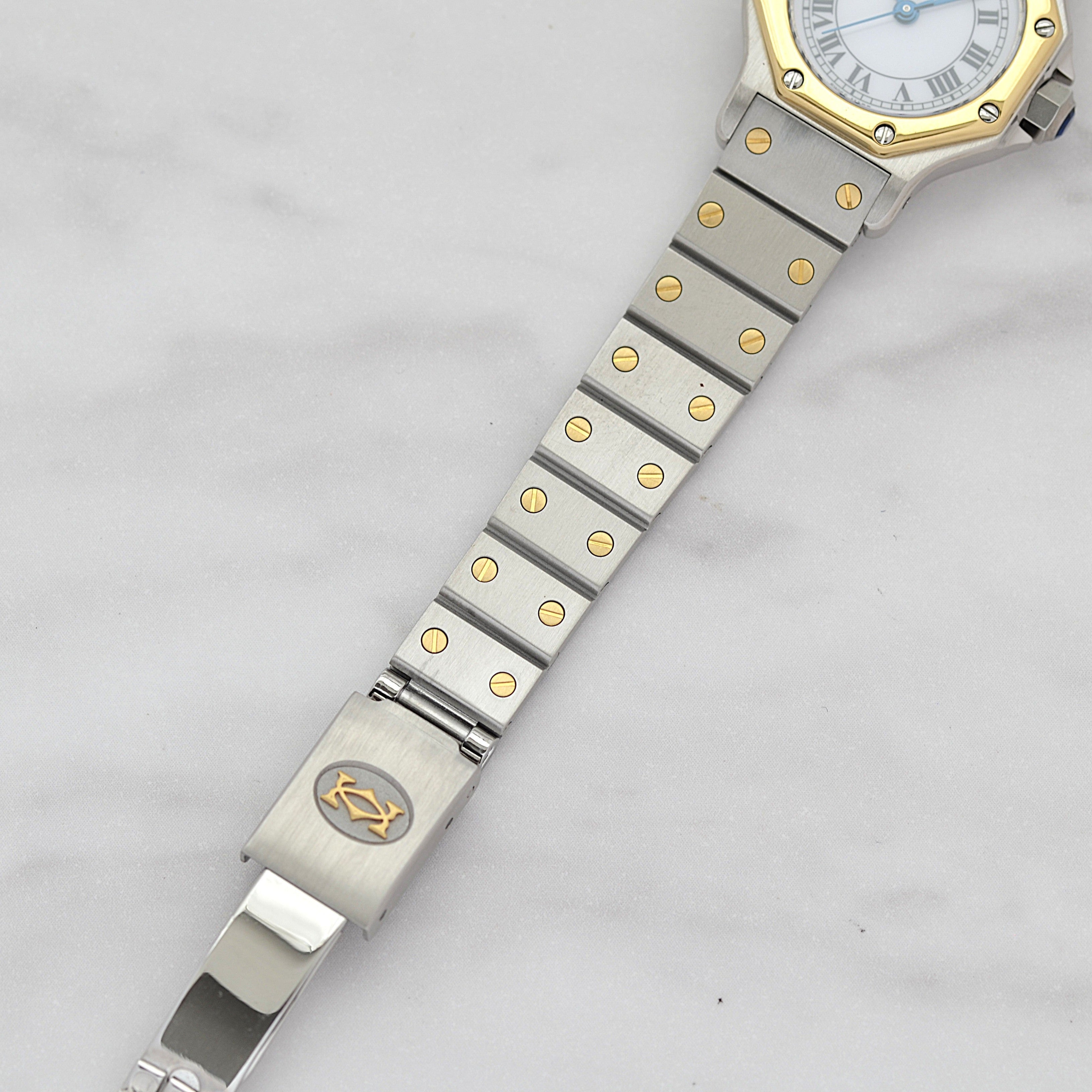 【Cartier】カルティエ サントスオクタゴンSM 18KYG×SS 永久保証書付き