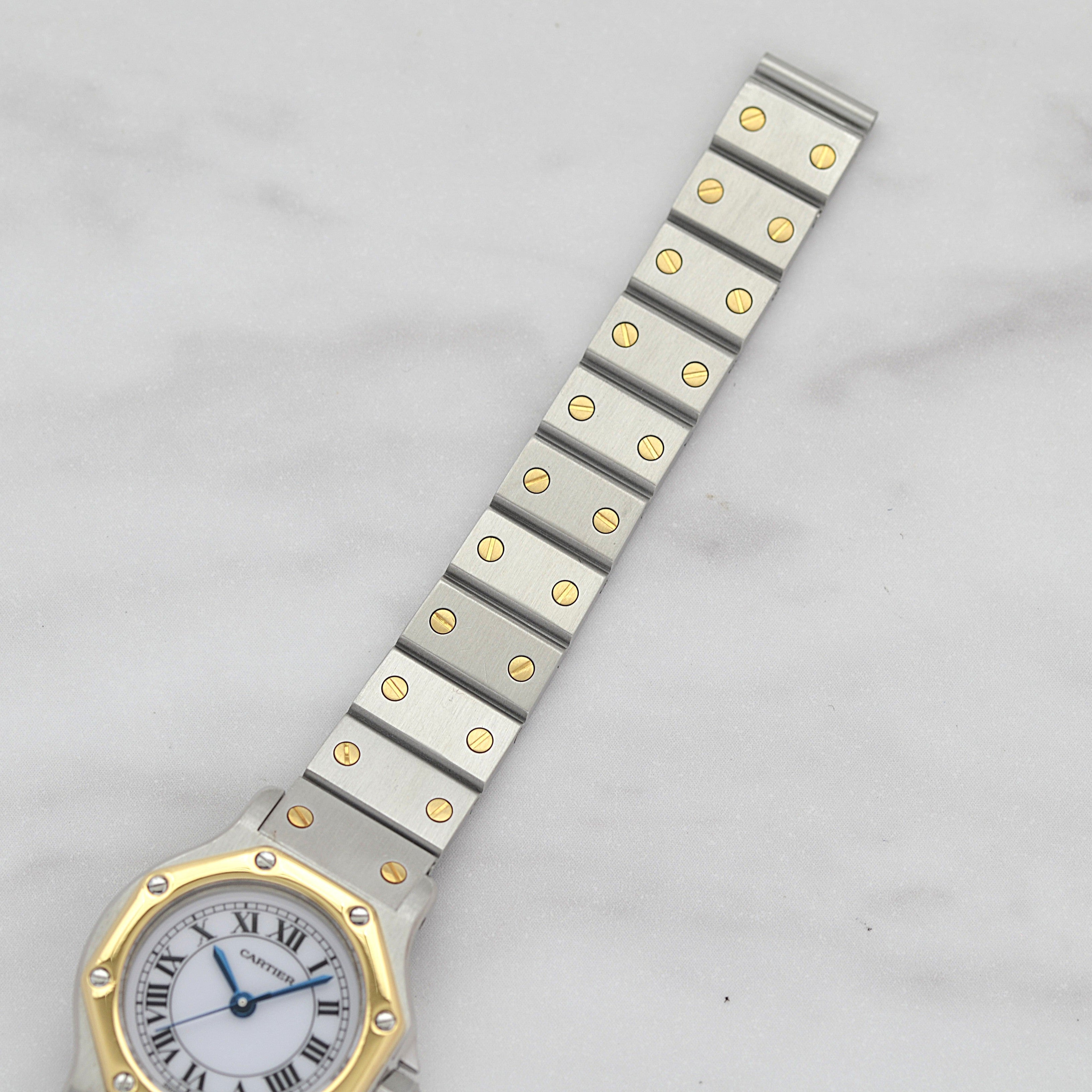 【Cartier】カルティエ サントスオクタゴンSM 18KYG×SS 永久保証書付き