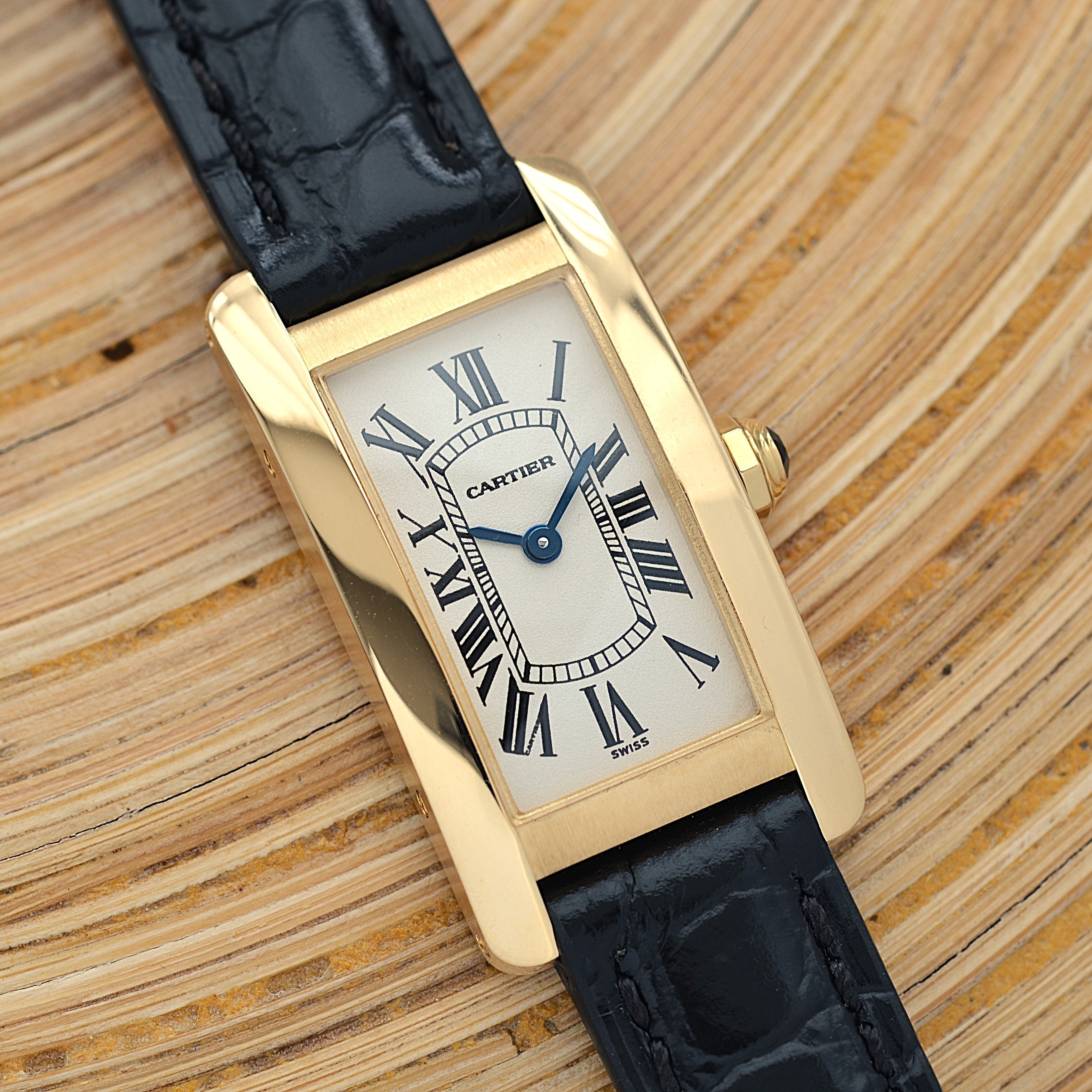 【Cartier】カルティエ タンクアメリカン SM18KYG 付属品付き カルティエコンプリートサービス済み