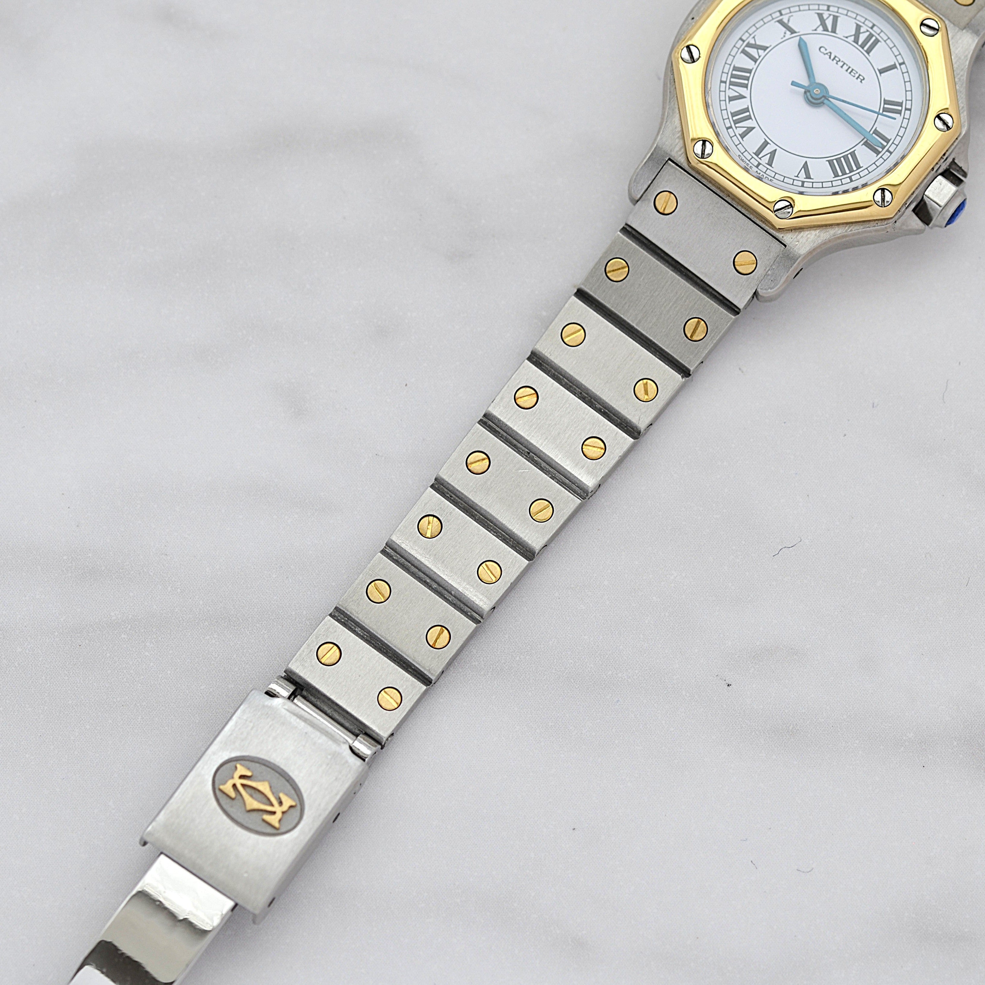 【Cartier】カルティエ サントスオクタゴンSM 18KYG×SS 「SWISS MADE」表記