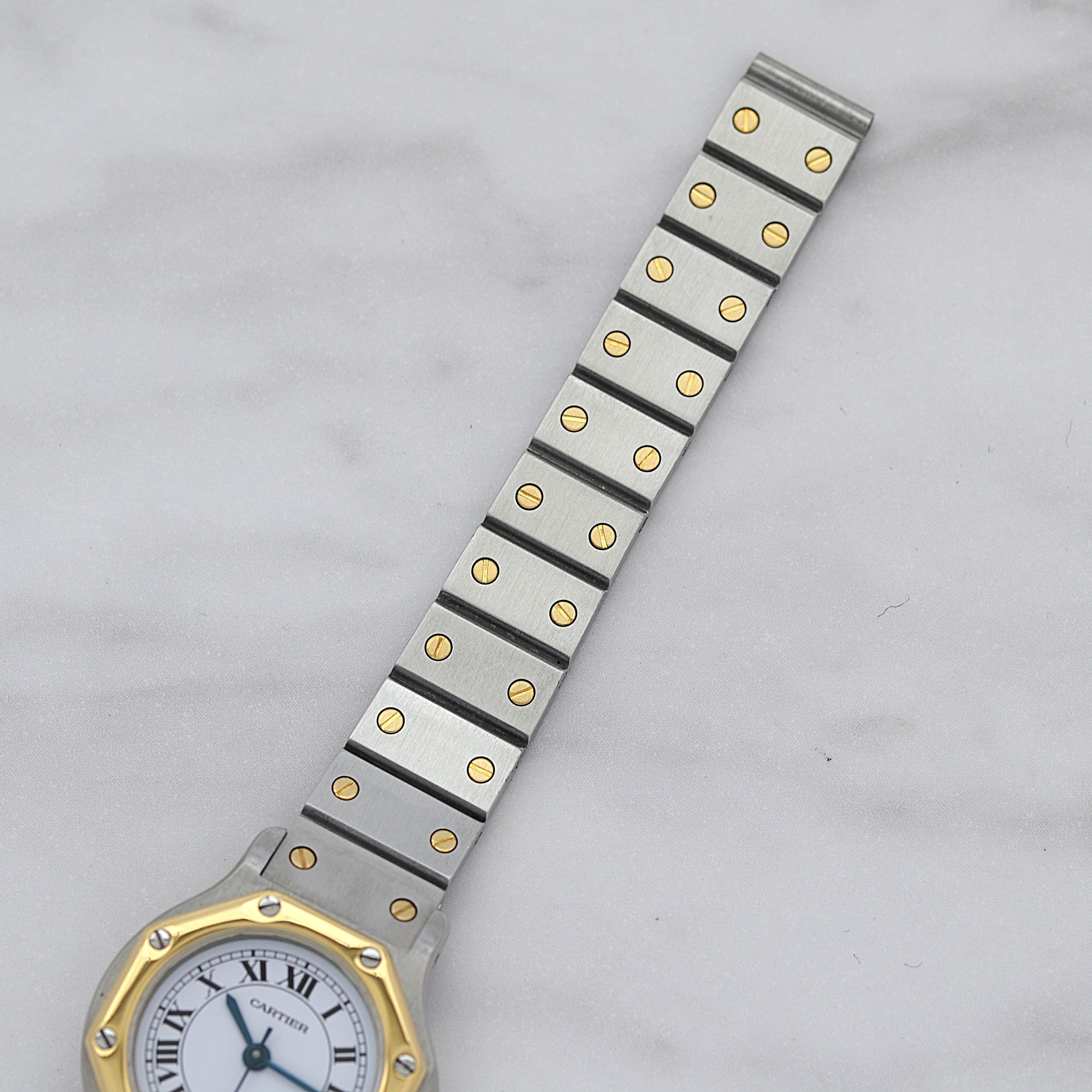 【Cartier】カルティエ サントスオクタゴンSM 18KYG×SS 「SWISS MADE」表記