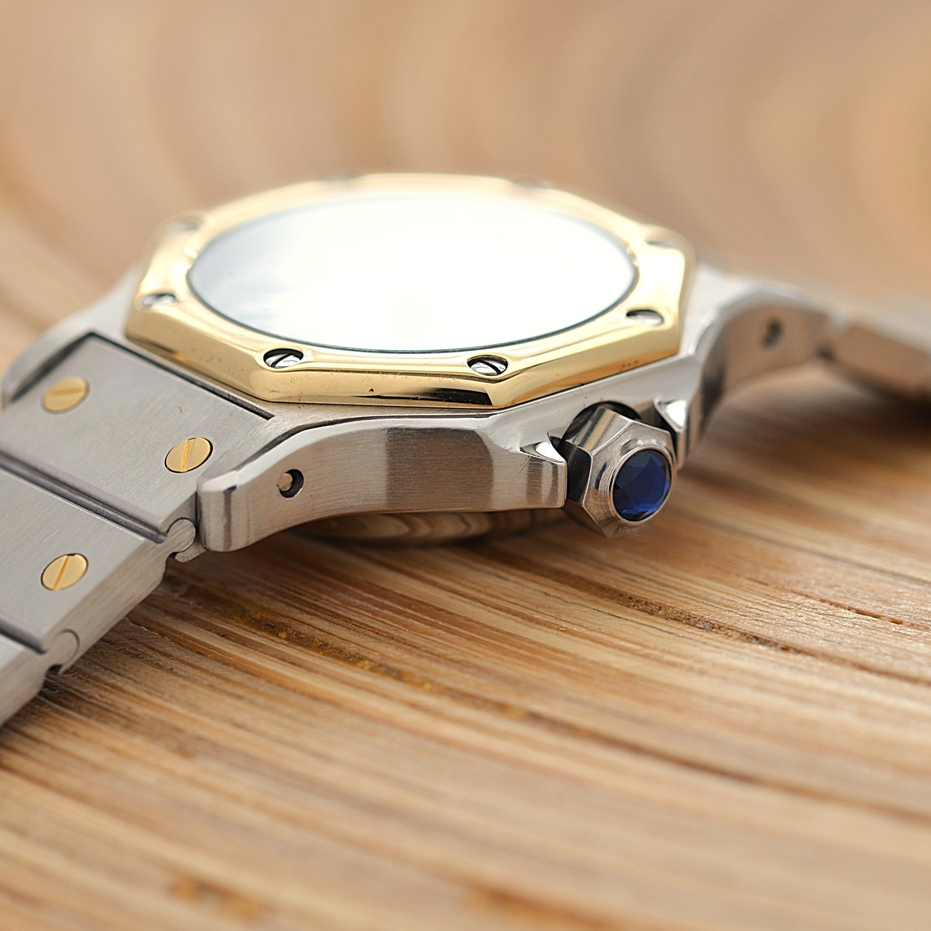 【Cartier】カルティエ サントスオクタゴンSM 18KYG×SS 永久保証書付き