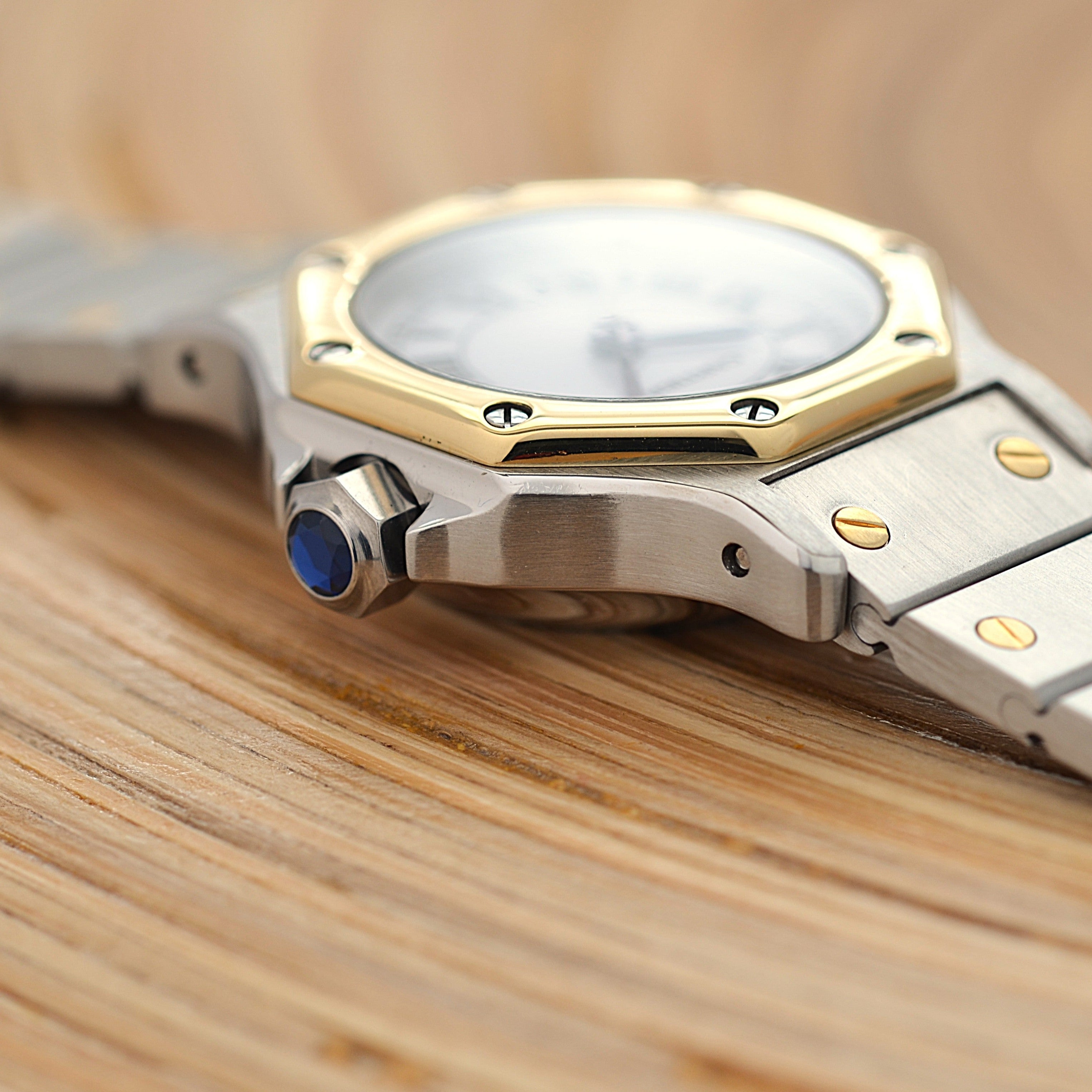 【Cartier】カルティエ サントスオクタゴンSM 18KYG×SS 永久保証書付き