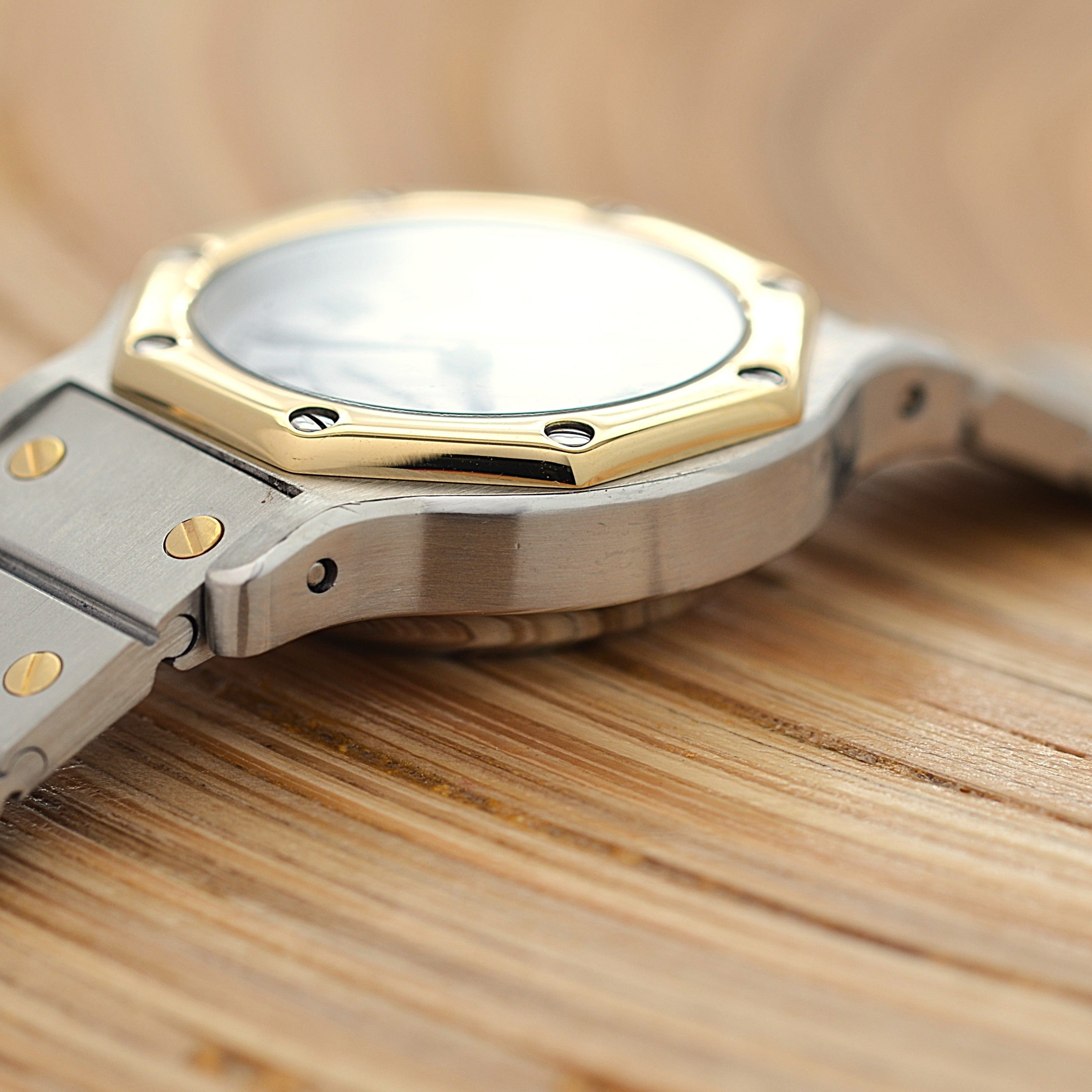 【Cartier】カルティエ サントスオクタゴンSM 18KYG×SS 永久保証書付き