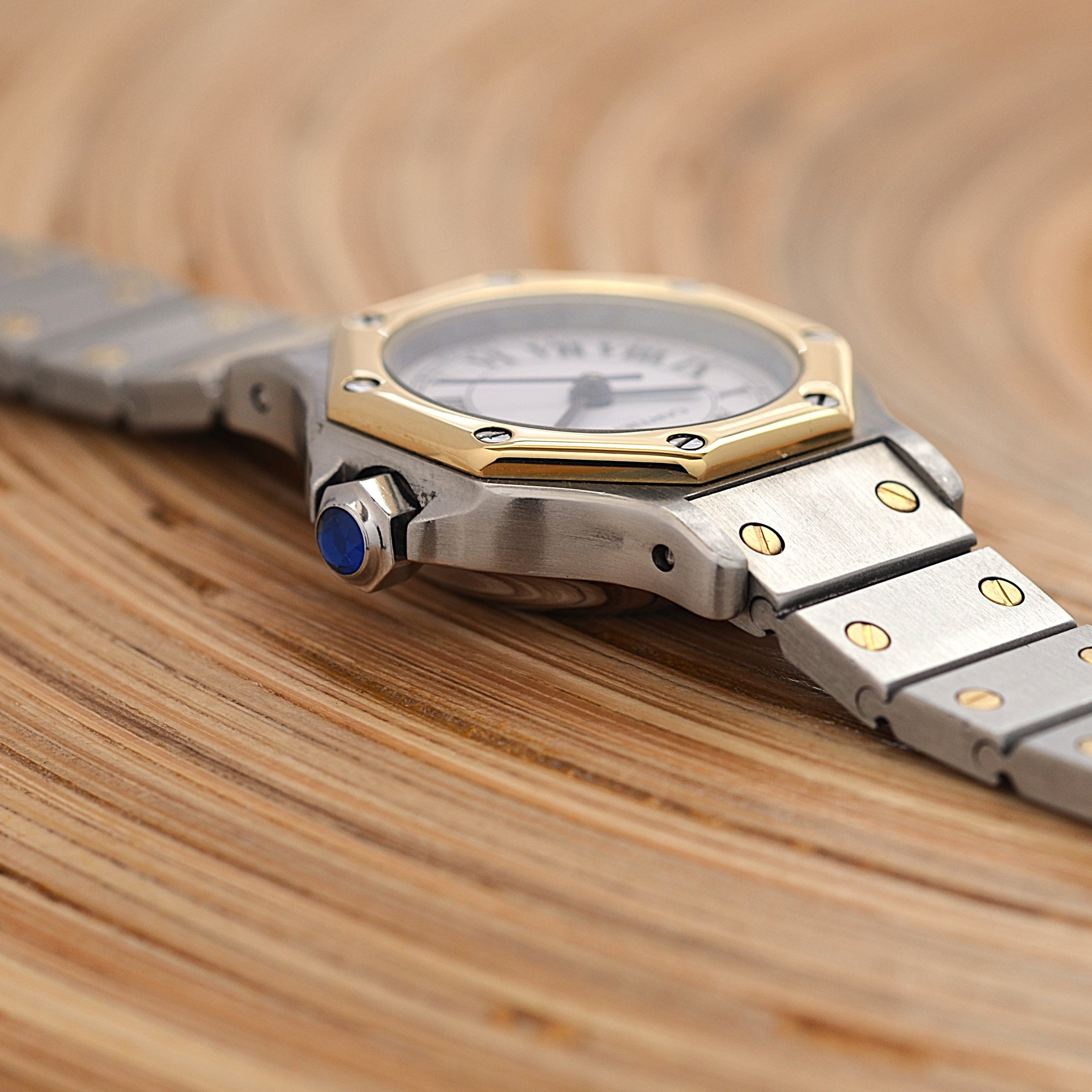 【Cartier】カルティエ サントスオクタゴンSM 18KYG×SS 「SWISS MADE」表記