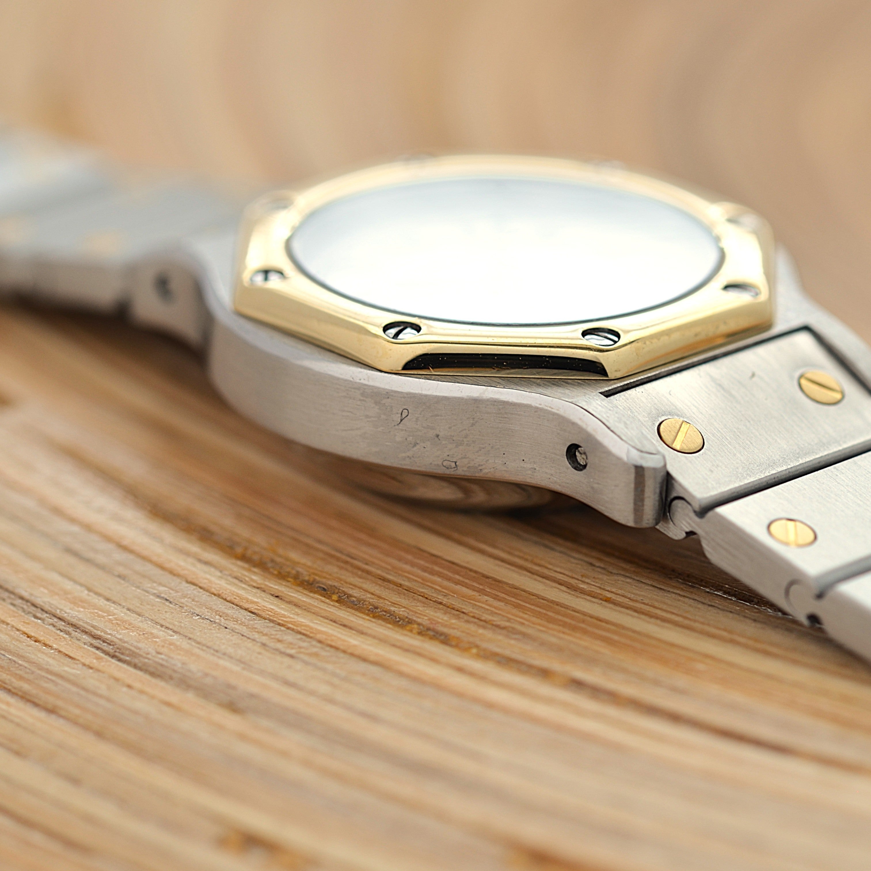 【Cartier】カルティエ サントスオクタゴンSM 18KYG×SS 永久保証書付き