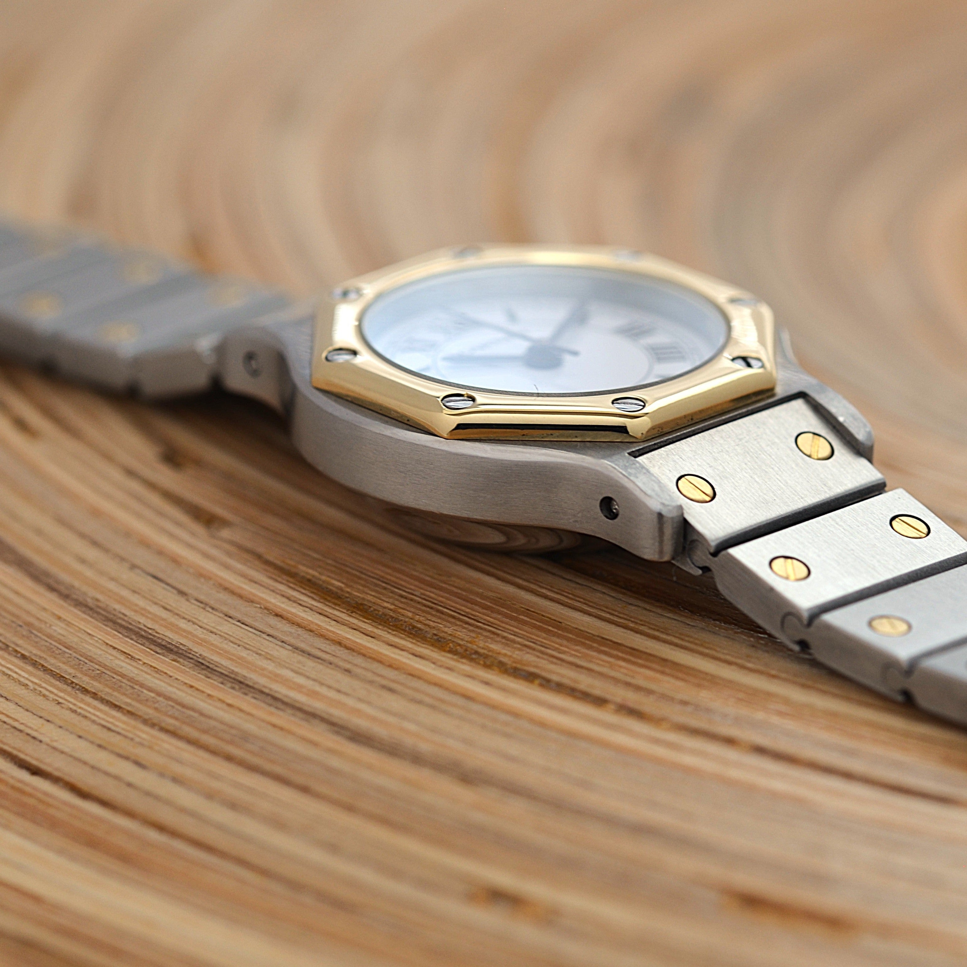 【Cartier】カルティエ サントスオクタゴンSM 18KYG×SS 「SWISS MADE」表記