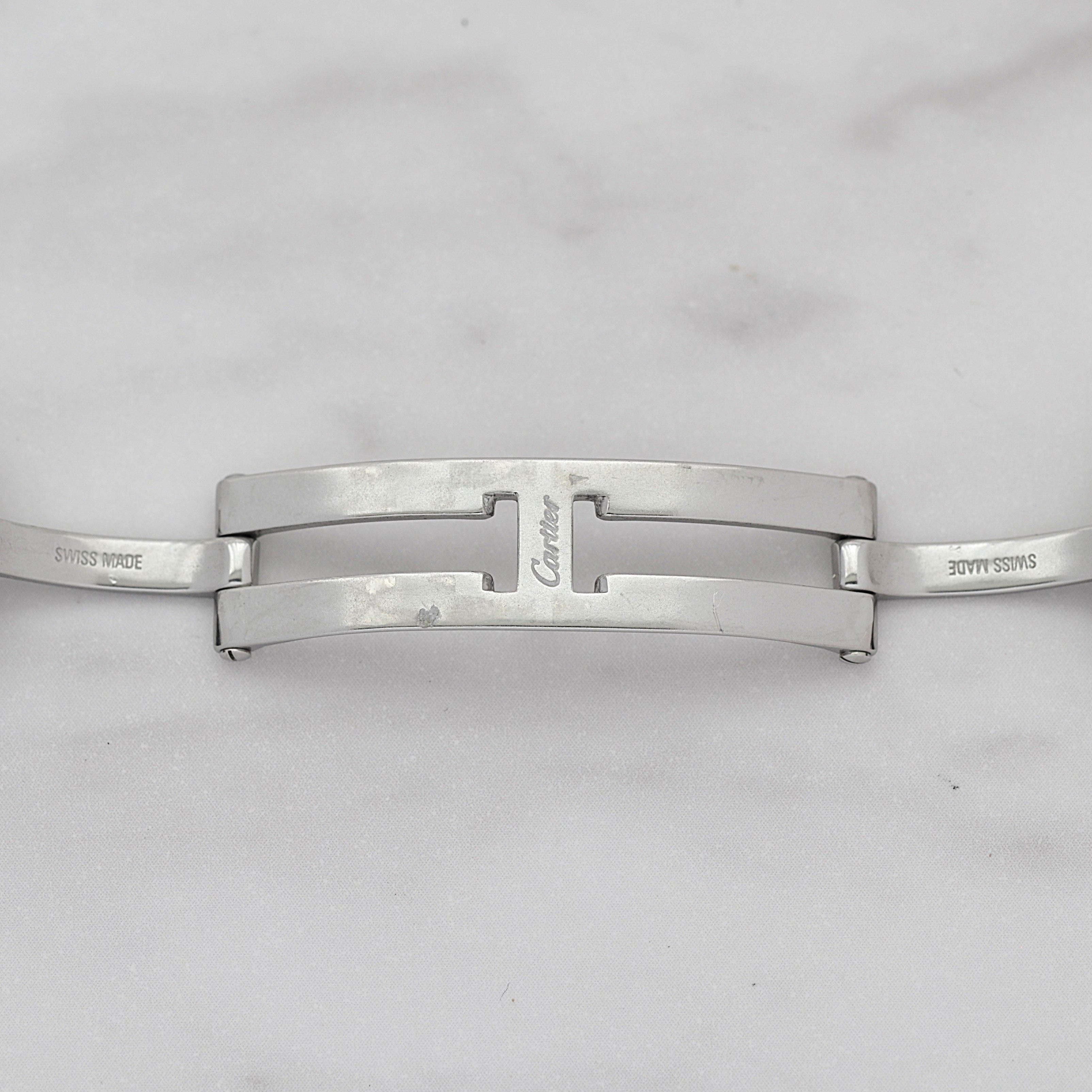 [Cartier] Cartier Santos Octagon LM Stainless Steel Folding Buckle Cartier Complete Service