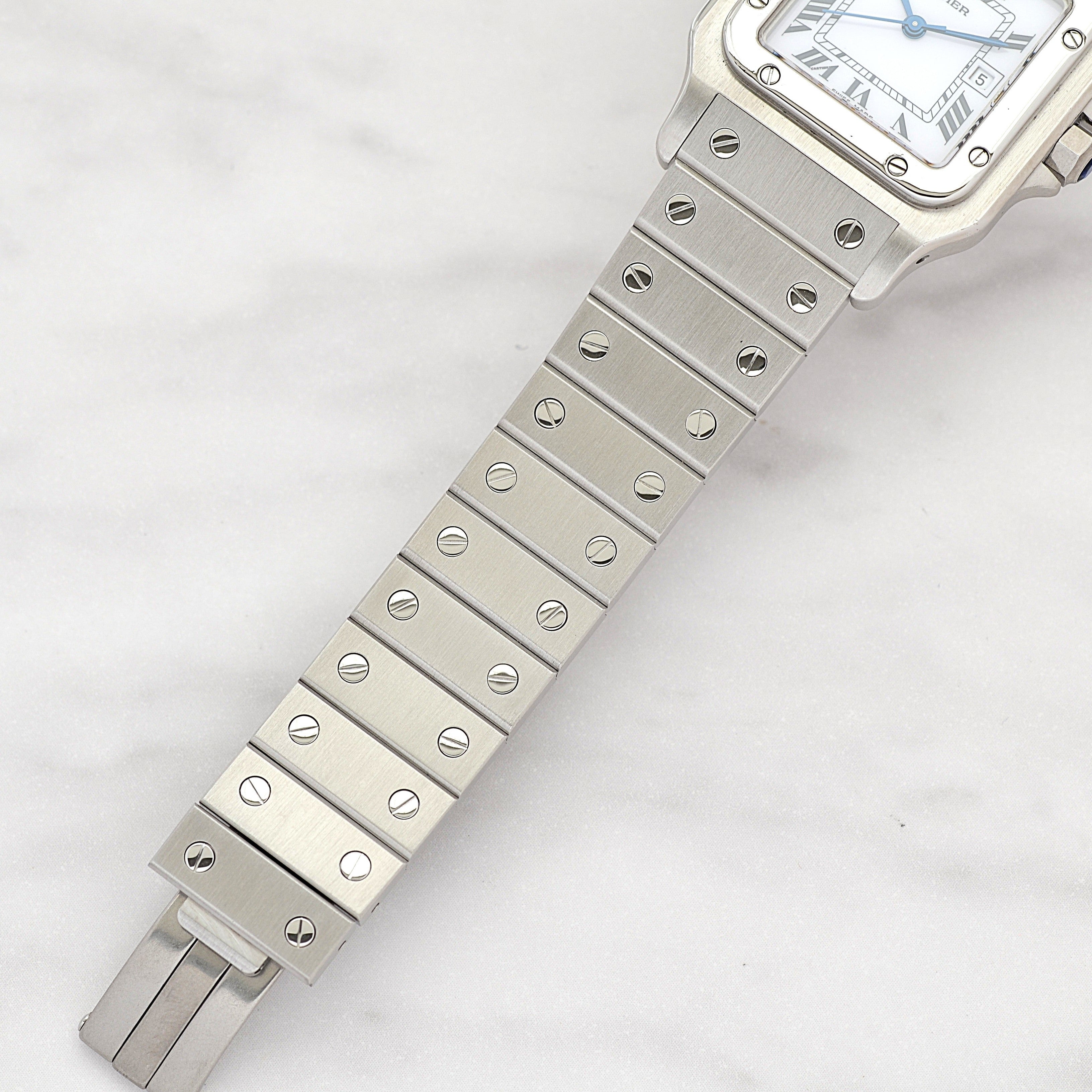 【Cartier】カルティエ サントスガルベLM ステンレス 付属品付き カルティエコンプリートサービス済み