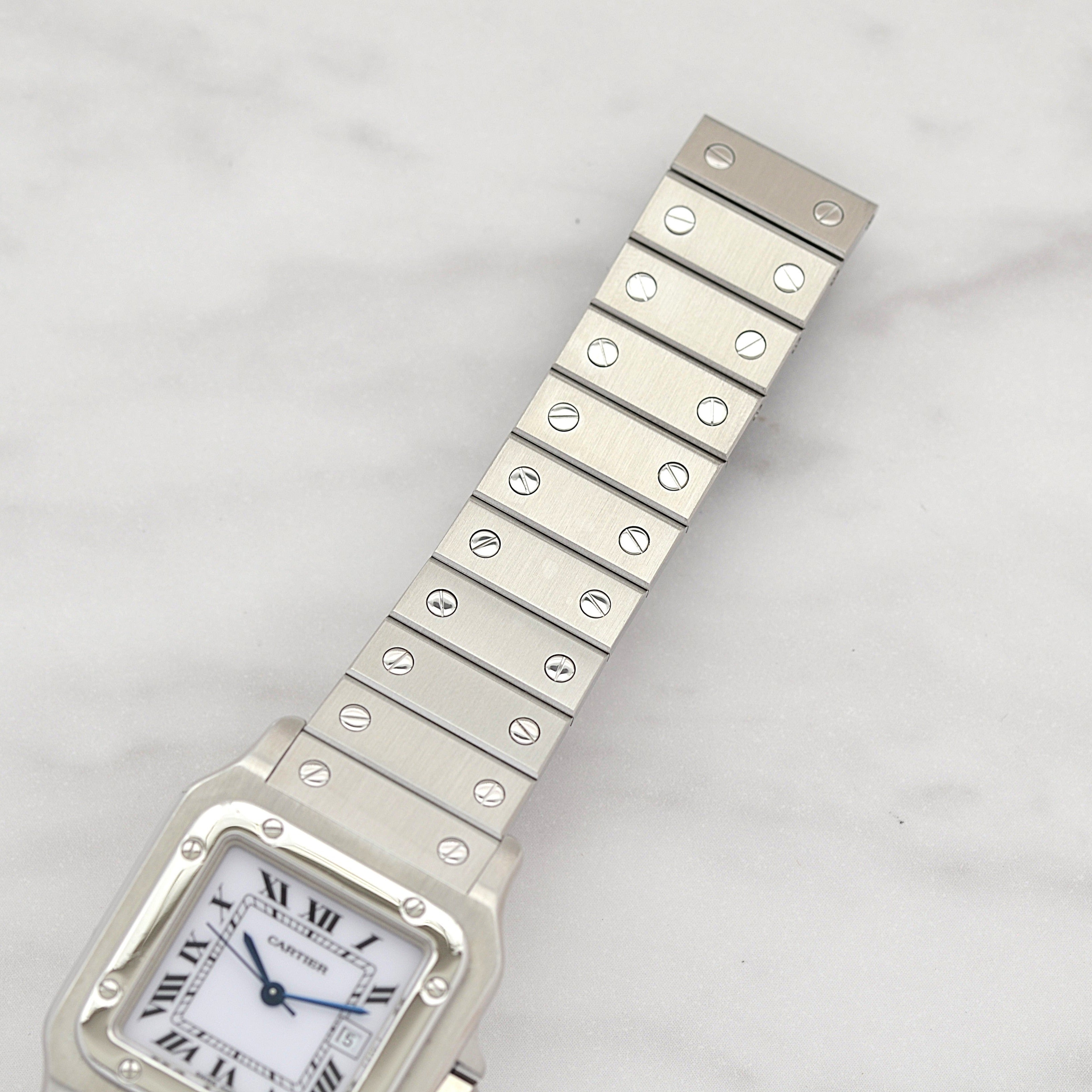 【Cartier】カルティエ サントスガルベLM ステンレス 付属品付き カルティエコンプリートサービス済み