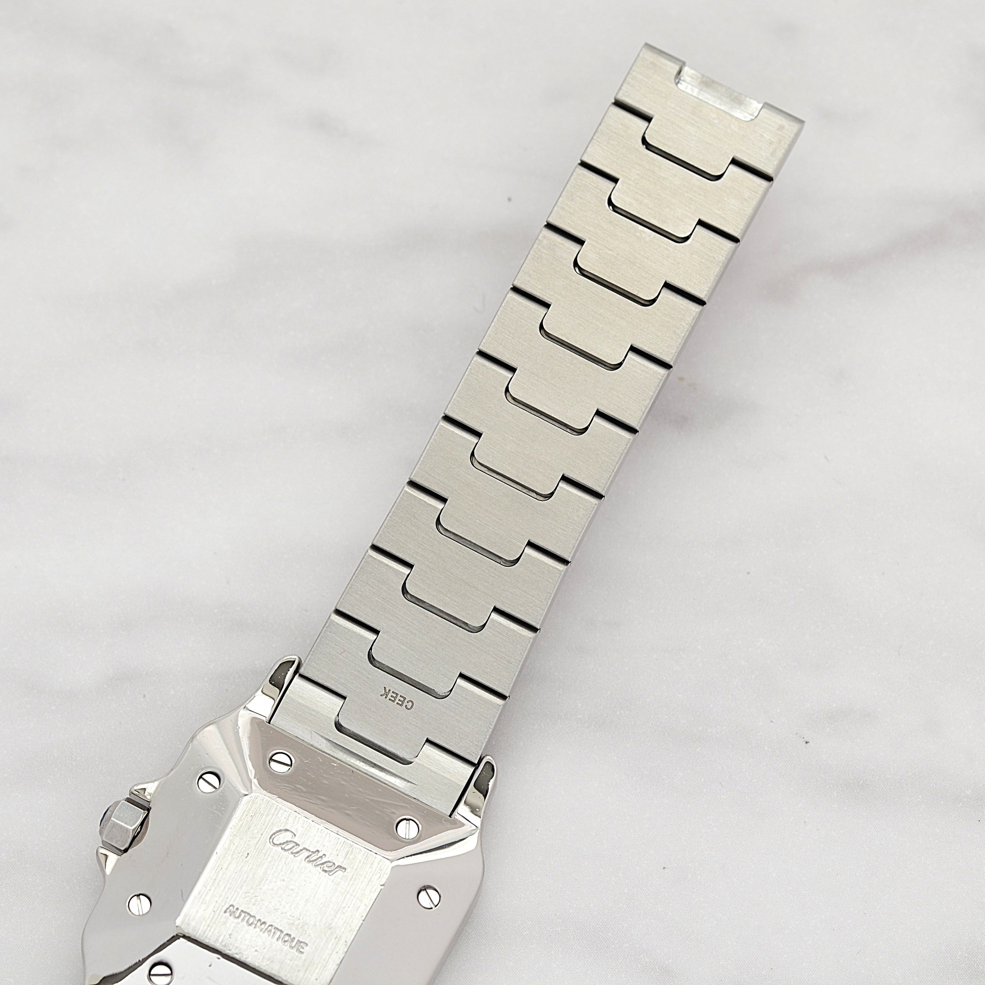 【Cartier】カルティエ サントスガルベLM ステンレス 付属品付き カルティエコンプリートサービス済み