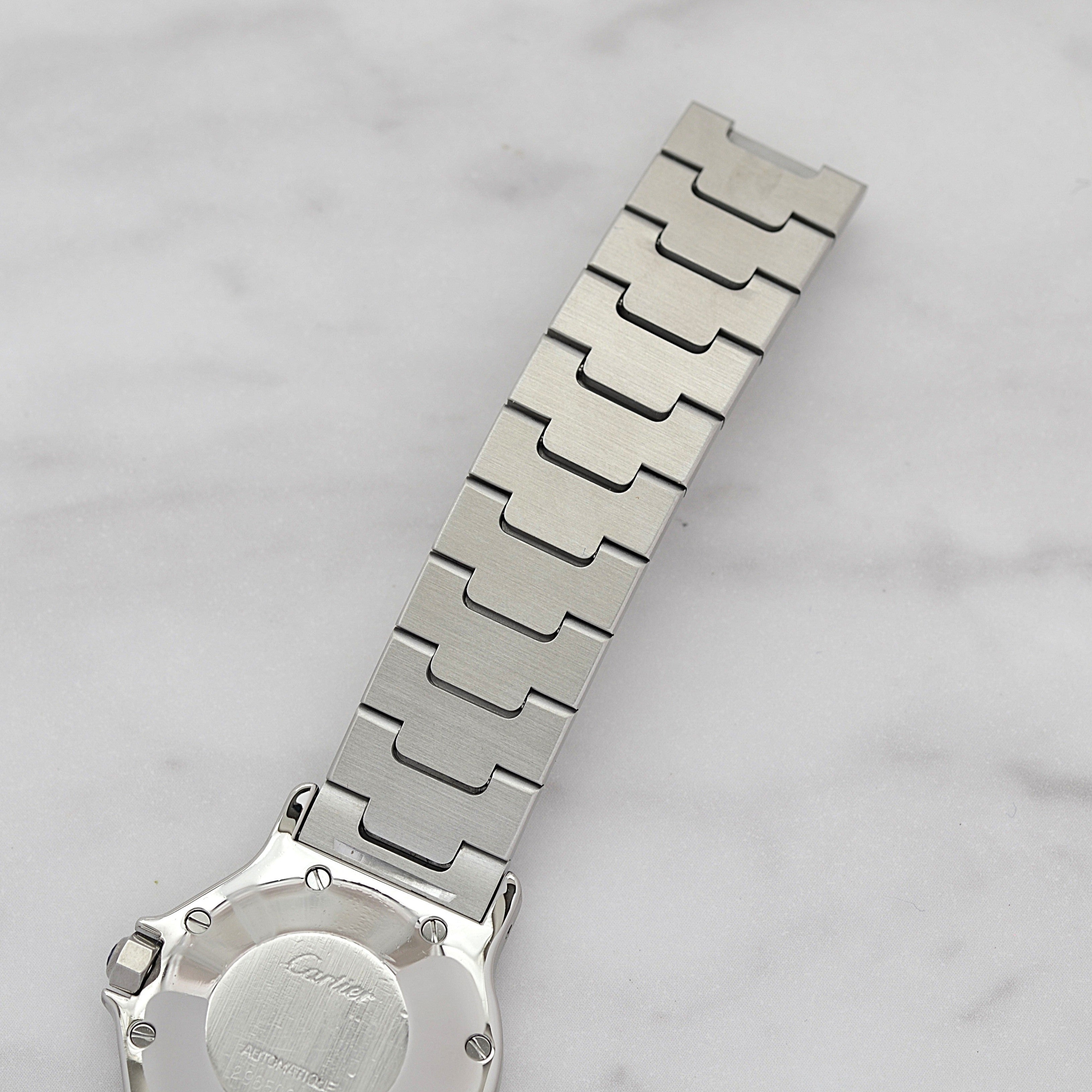 [Cartier] Cartier Santos Octagon LM Stainless Steel Folding Buckle Cartier Complete Service