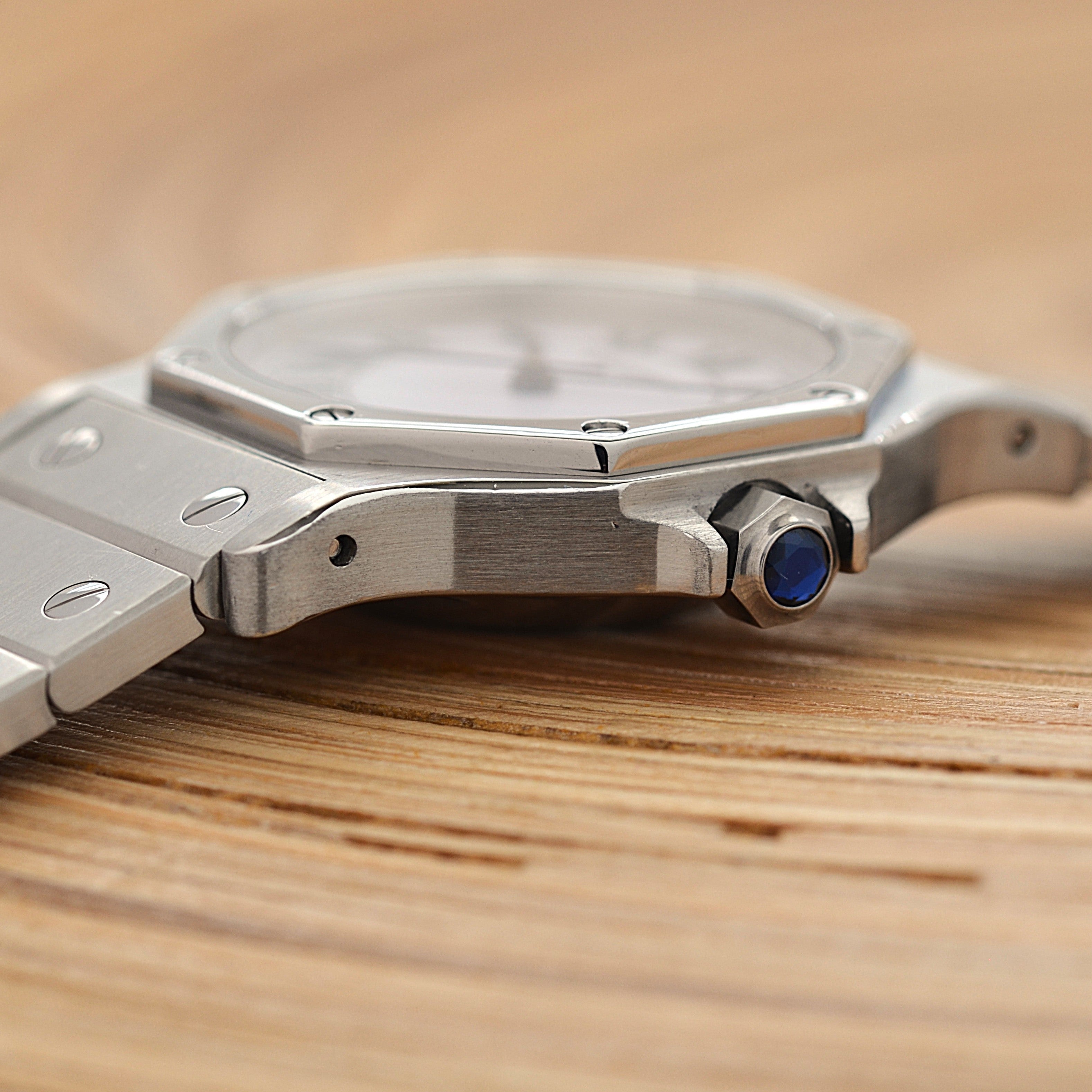 [Cartier] Cartier Santos Octagon LM Stainless Steel Folding Buckle Cartier Complete Service