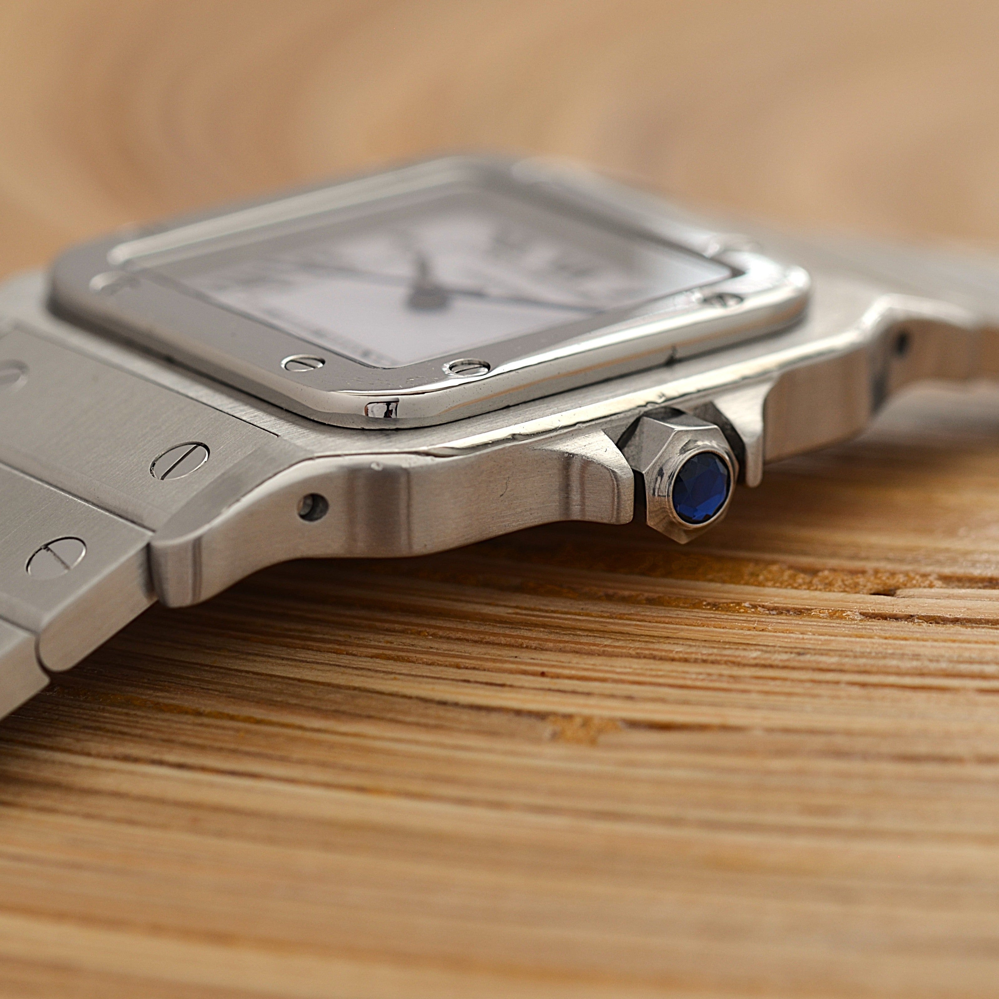 【Cartier】カルティエ サントスガルベLM ステンレス 付属品付き カルティエコンプリートサービス済み