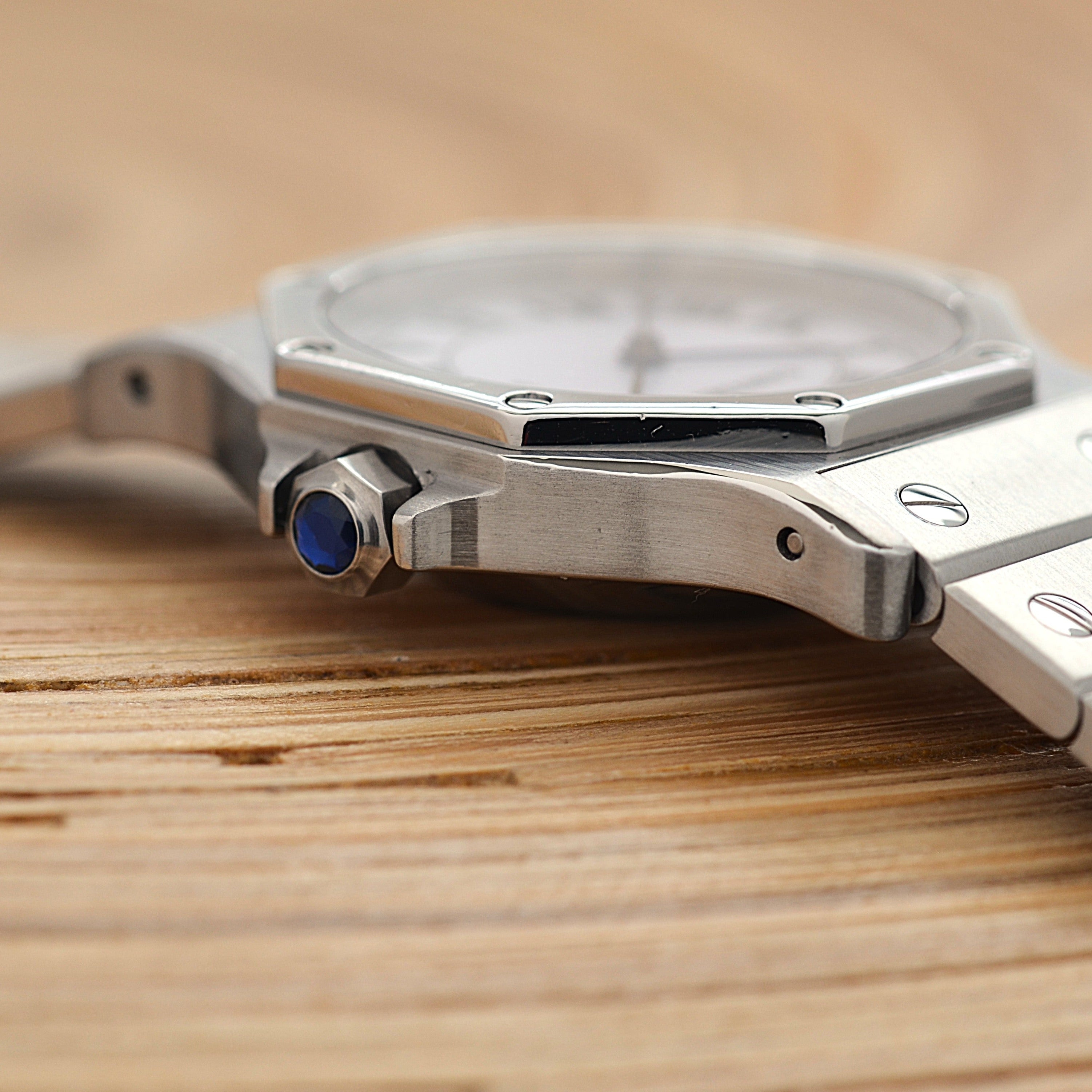 [Cartier] Cartier Santos Octagon LM Stainless Steel Folding Buckle Cartier Complete Service