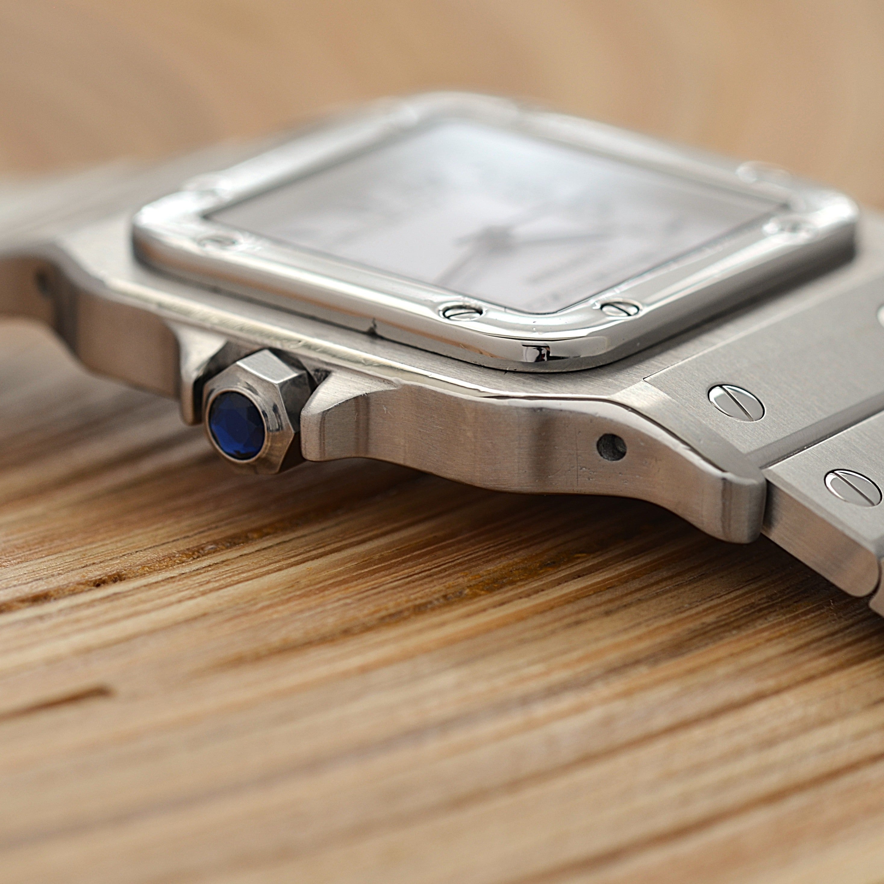 【Cartier】カルティエ サントスガルベLM ステンレス 付属品付き カルティエコンプリートサービス済み